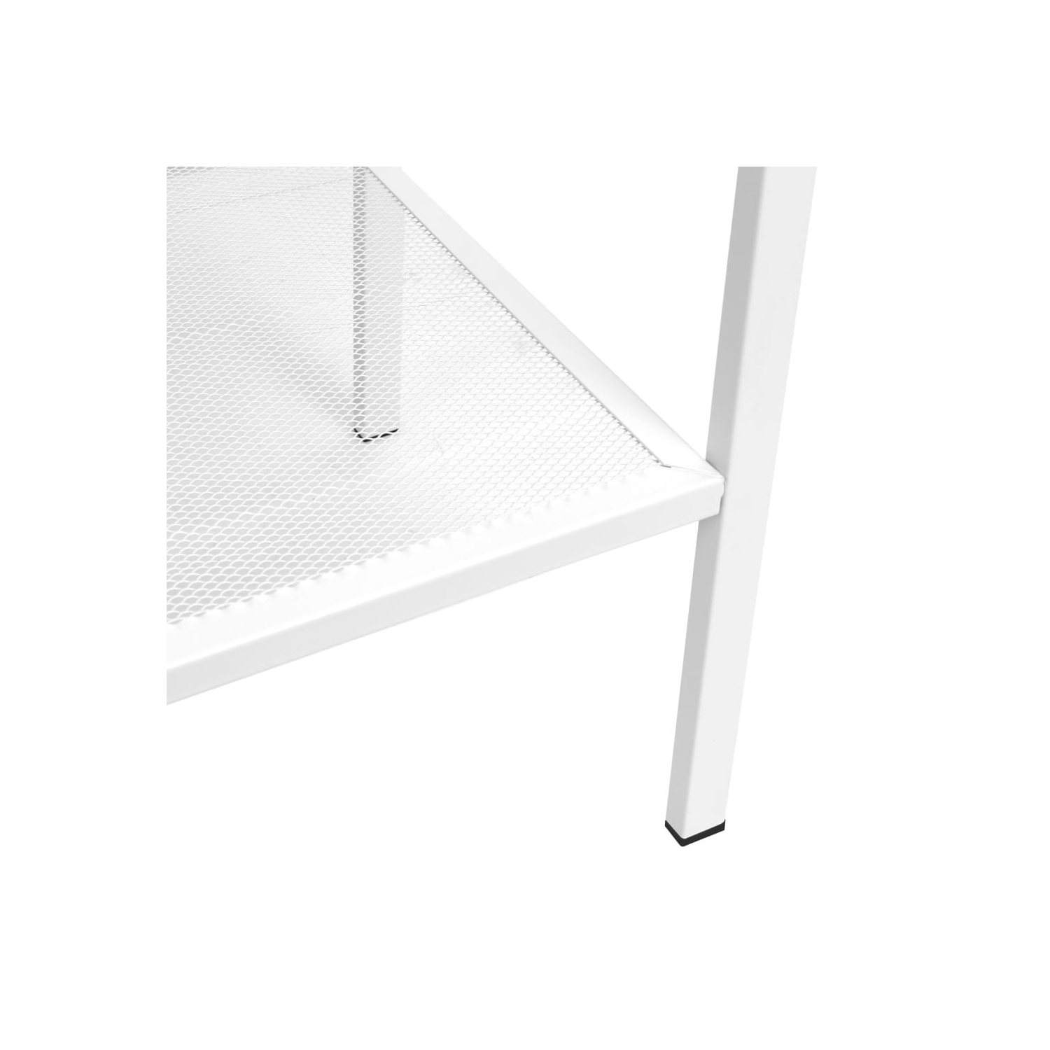 Bibliothèque à échelle 4 niveaux en métal blanc VidaXL