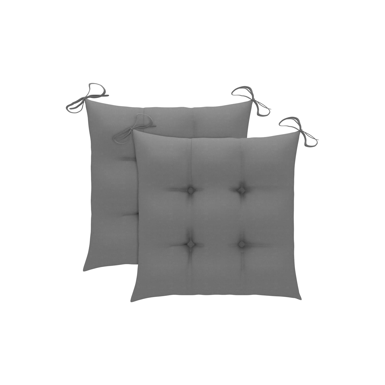 Chaise berçante VidaXL en teck massif avec coussin gris