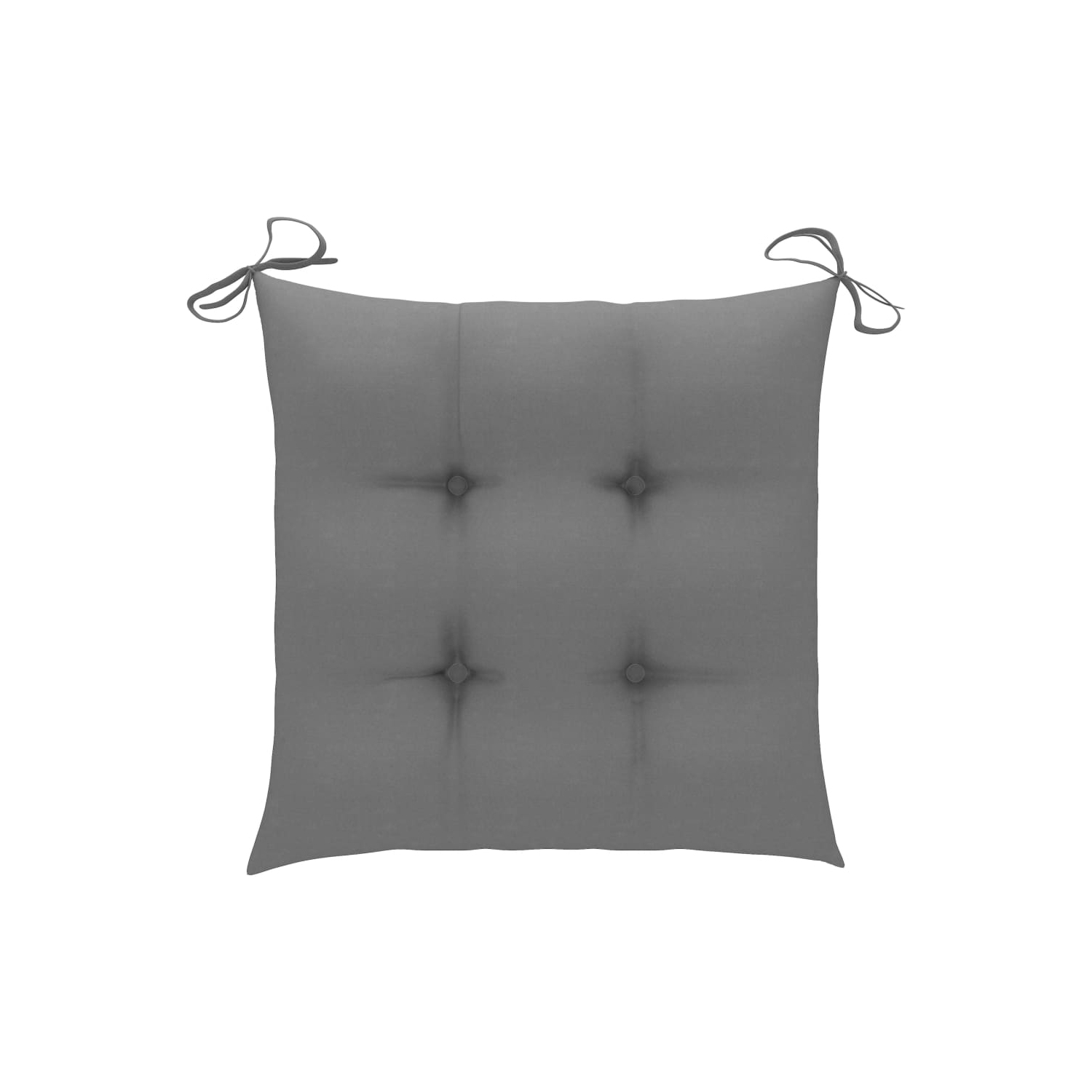 Chaise berçante VidaXL en teck massif avec coussin gris