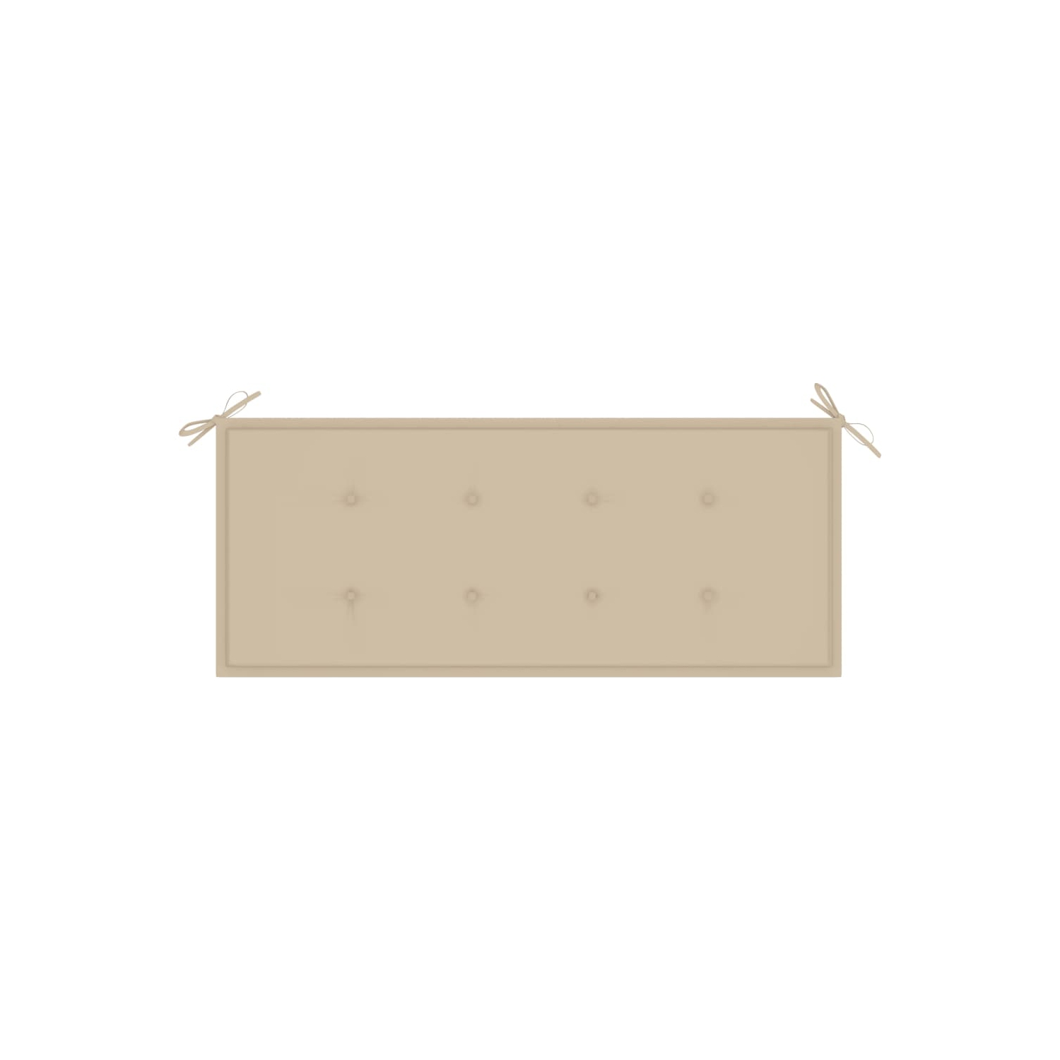 vidaXL Stacking Patio Bench with Cushion 50.6" Solid Teak Wood