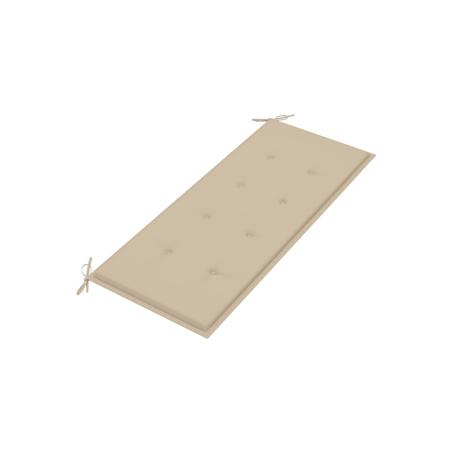 vidaXL Stacking Patio Bench with Cushion 50.6" Solid Teak Wood