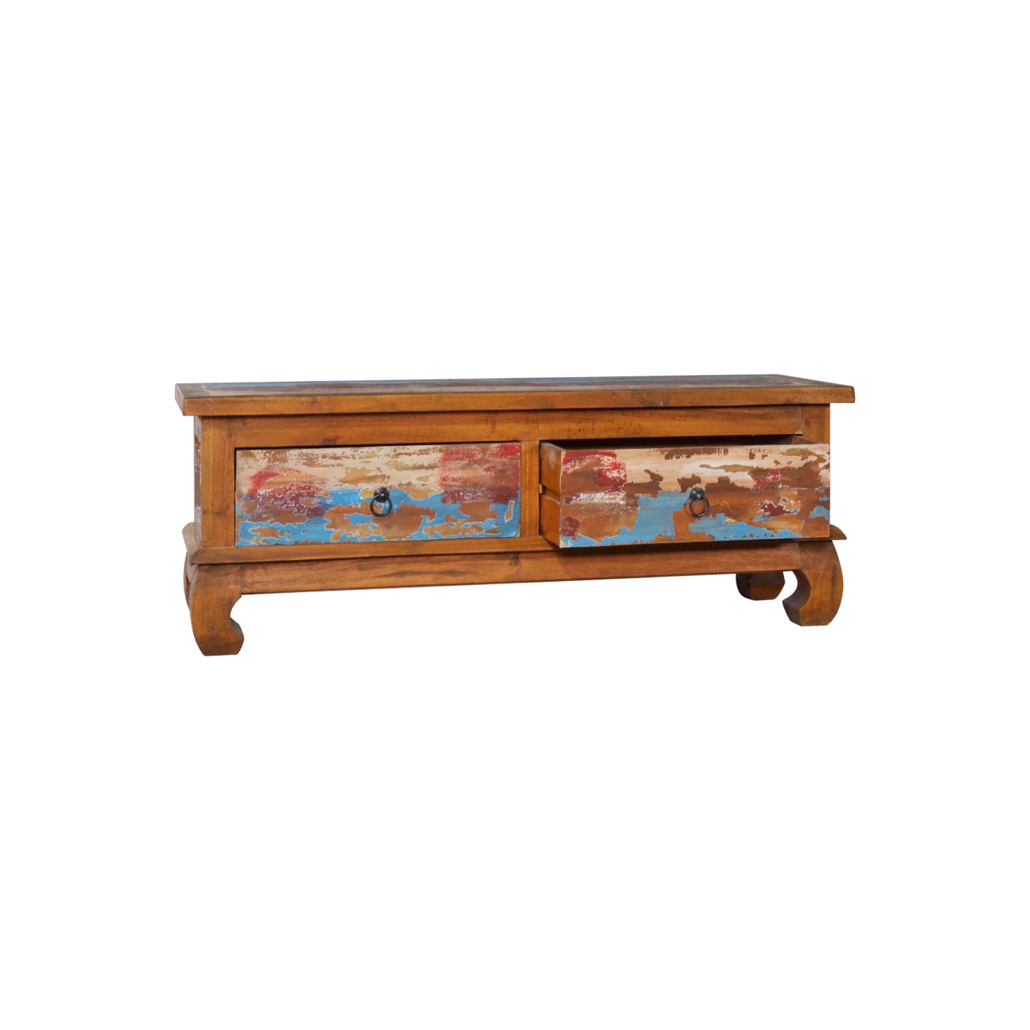 vidaXL TV Cabinet 43.3"x13.8"x15.7" Reclaimed Teak Wood