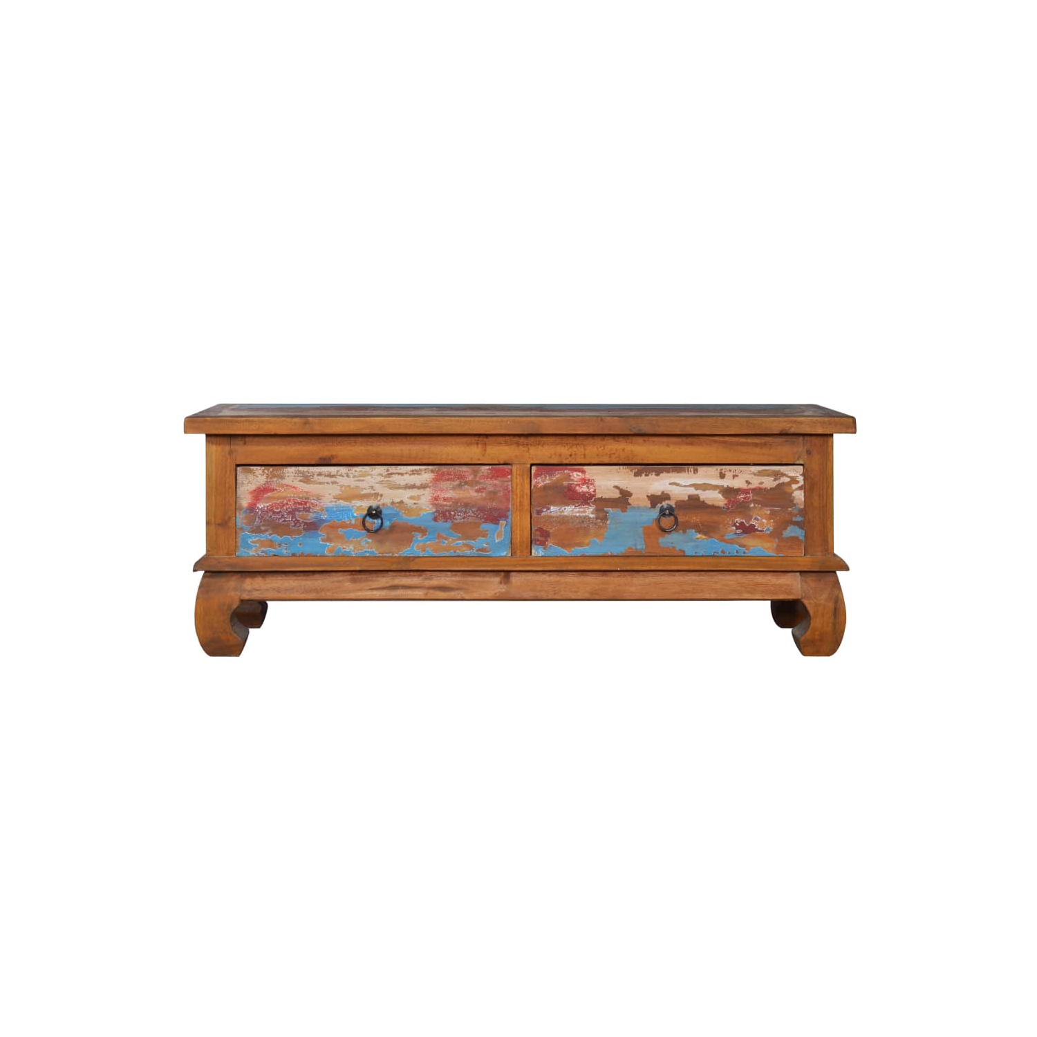 vidaXL TV Cabinet 43.3"x13.8"x15.7" Reclaimed Teak Wood