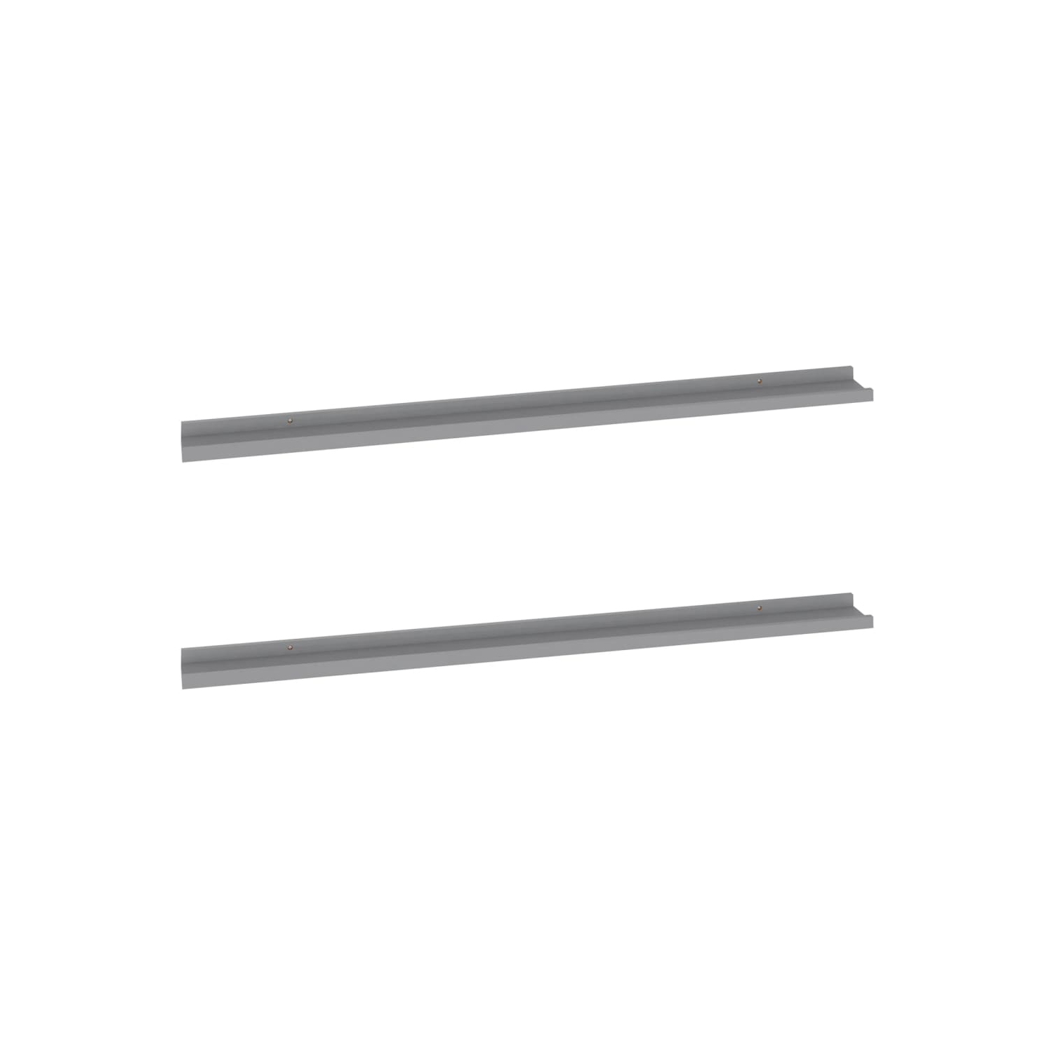 vidaXL Wall Shelves 2 pcs Gray 45.3"x3.5"x1.2"