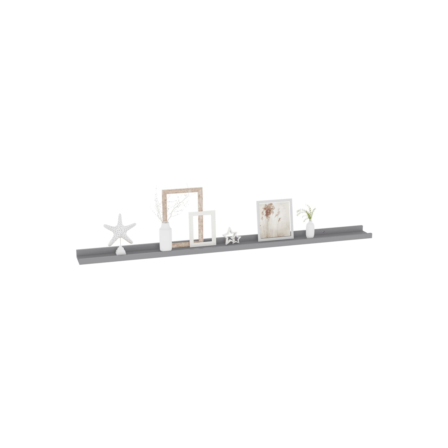 vidaXL Wall Shelves 2 pcs Gray 45.3"x3.5"x1.2"