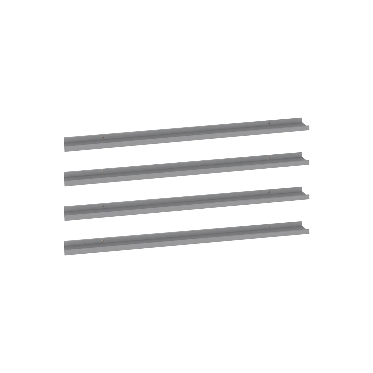 vidaXL Wall Shelves 4 pcs Gray 45.3"x3.5"x1.2"