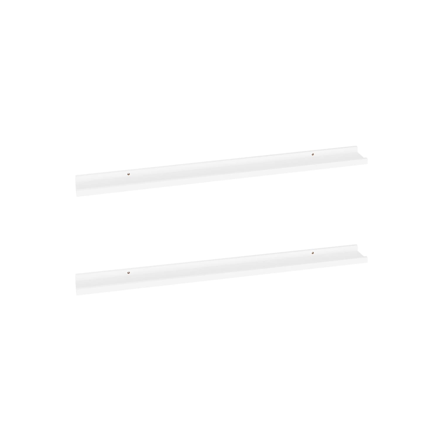 vidaXL Wall Shelves 2 pcs White 39.4"x3.5"x1.2"