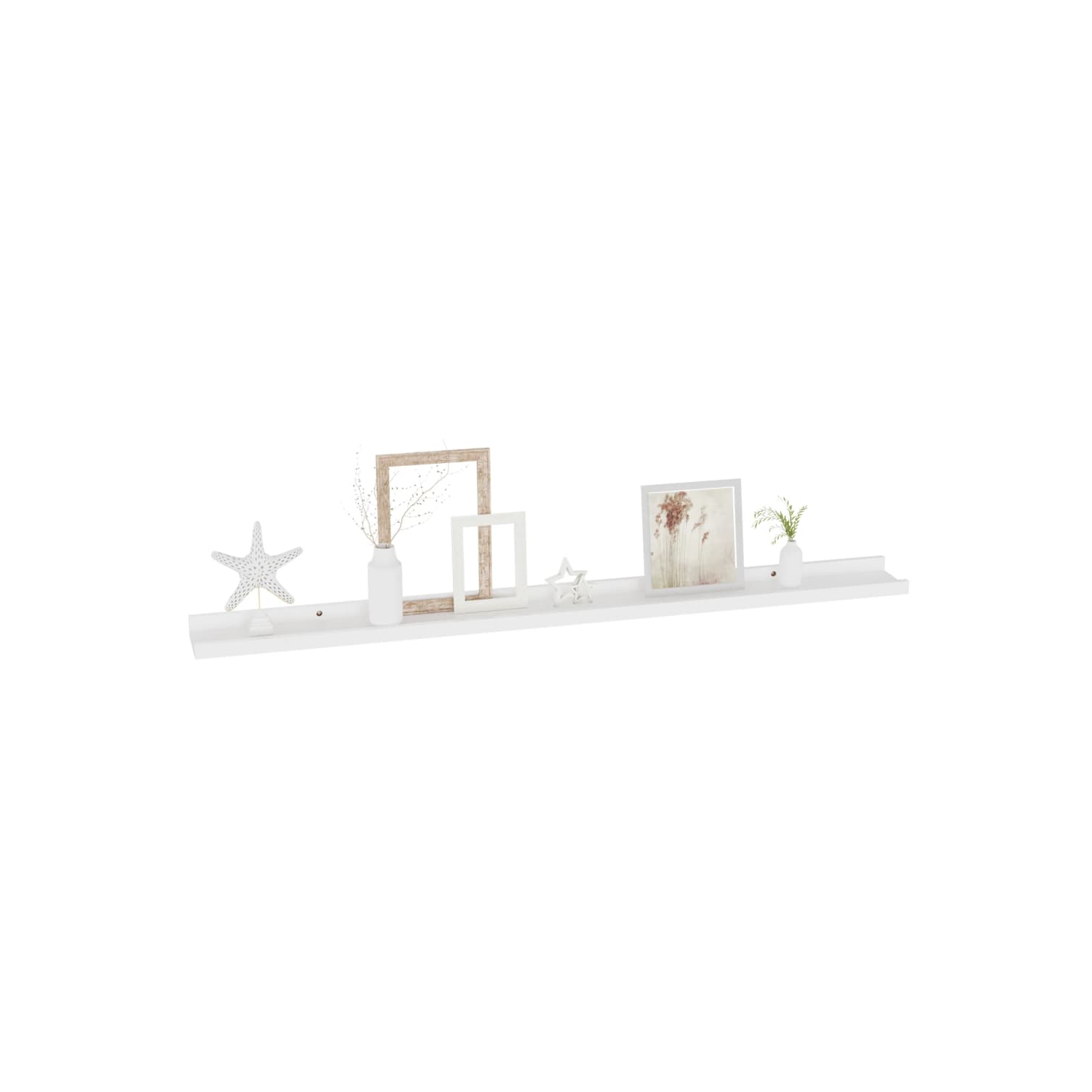 vidaXL Wall Shelves 2 pcs White 39.4"x3.5"x1.2"