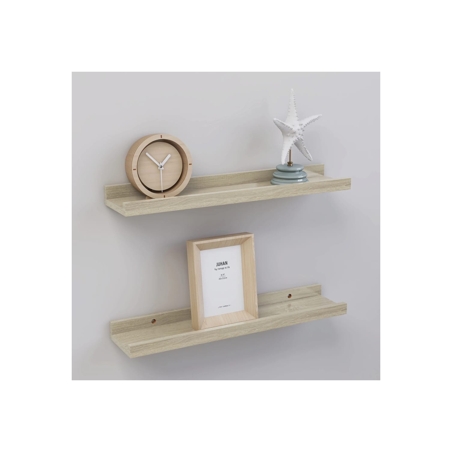 vidaXL Wall Shelves 2 pcs Sonoma Oak 15.7"x3.5"x1.2"