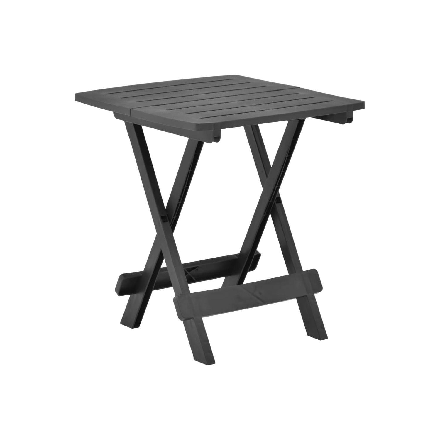 vidaXL Folding Patio Table Anthracite 17.7"x16.9"x19.7" Plastic