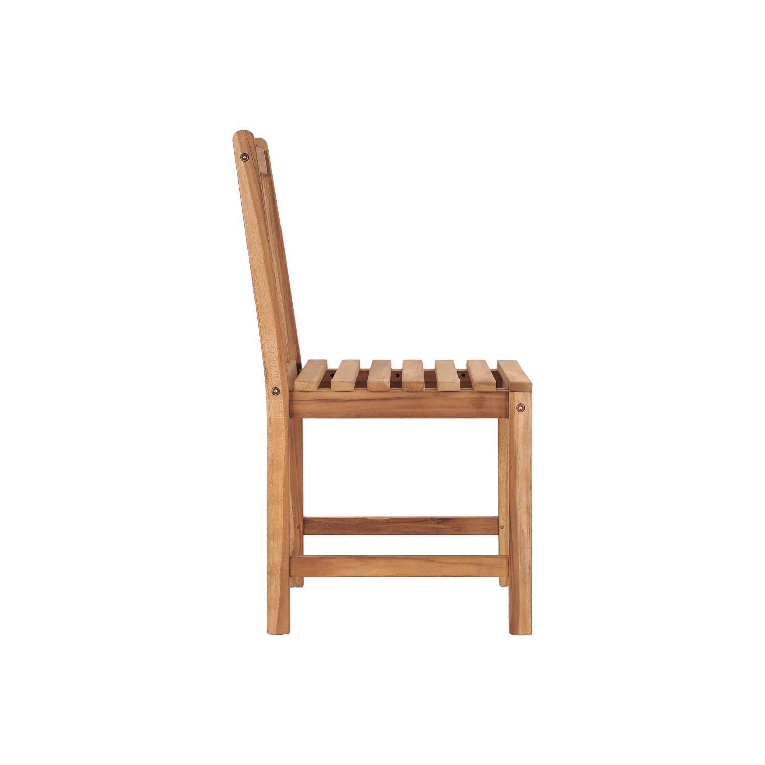 Chaises de patio VidaXL 2 pièces avec coussins en teck massif