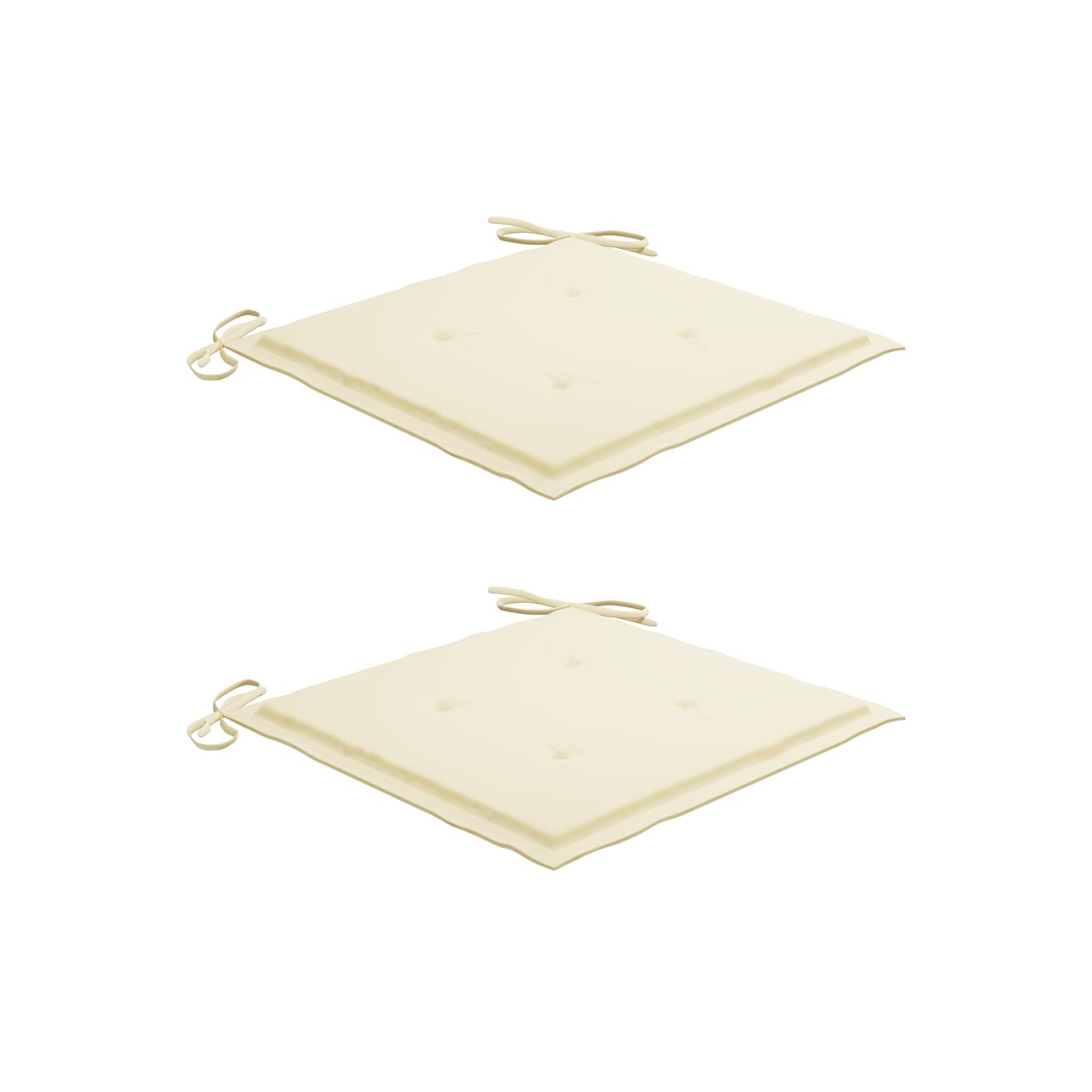 Chaises de patio VidaXL 2 pièces avec coussins en teck massif