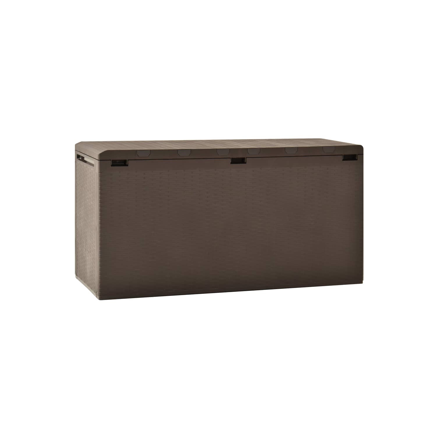 Boîte de rangement de terrasse VidaXL brune 44.9 x 18,5 x 23,6 po