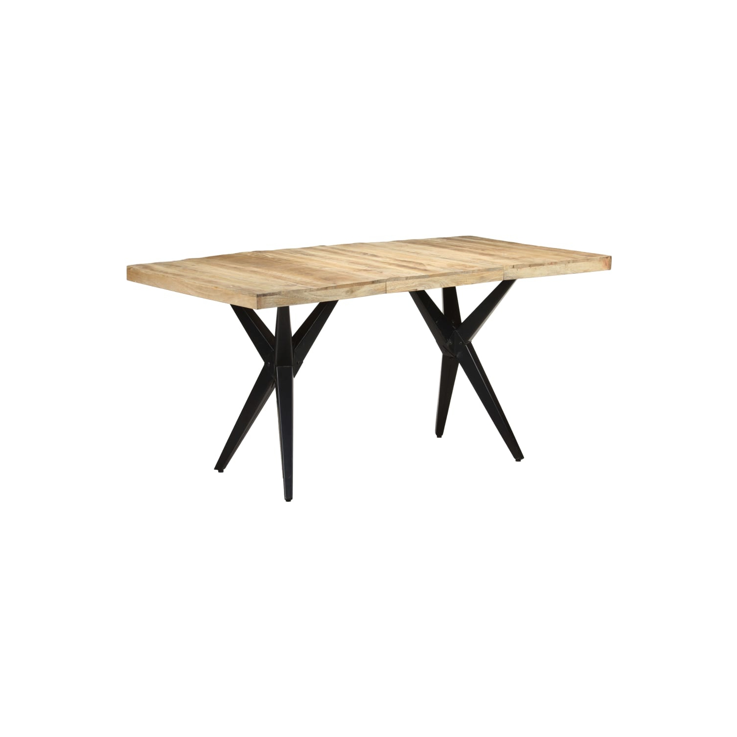vidaXL Dining Table 63"x31.5"x29.9" Rough Mango Wood