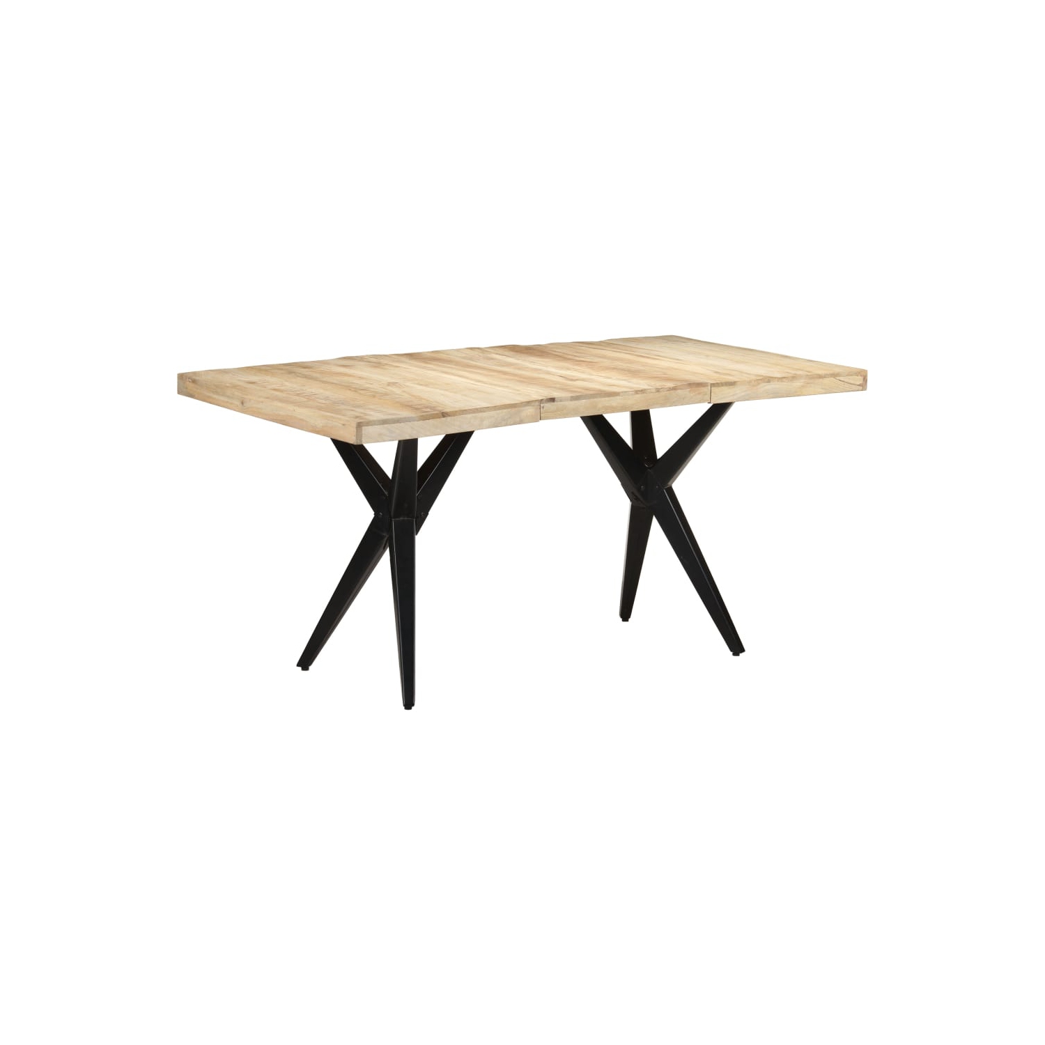 vidaXL Dining Table 63"x31.5"x29.9" Rough Mango Wood