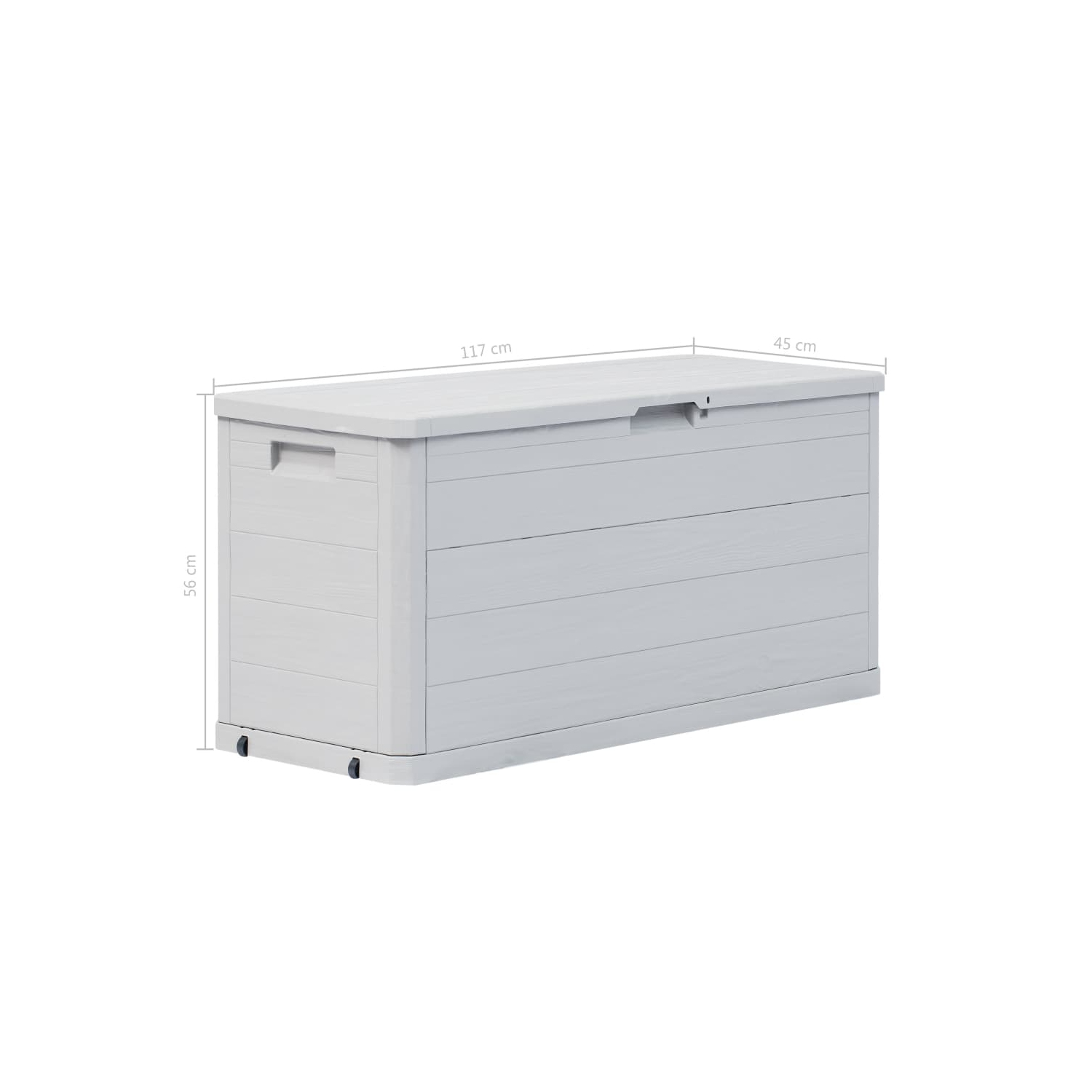 vidaXL Patio Storage Box 74 gal Light Gray