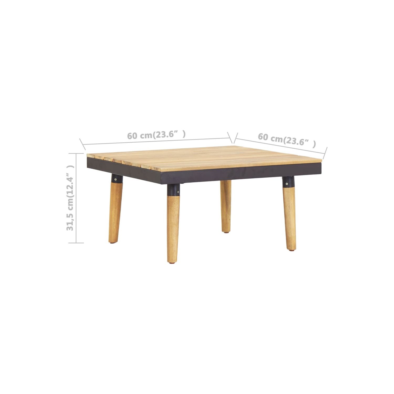 vidaXL 8-Seater Patio Lounge Set with Cushions Solid Acacia Wood