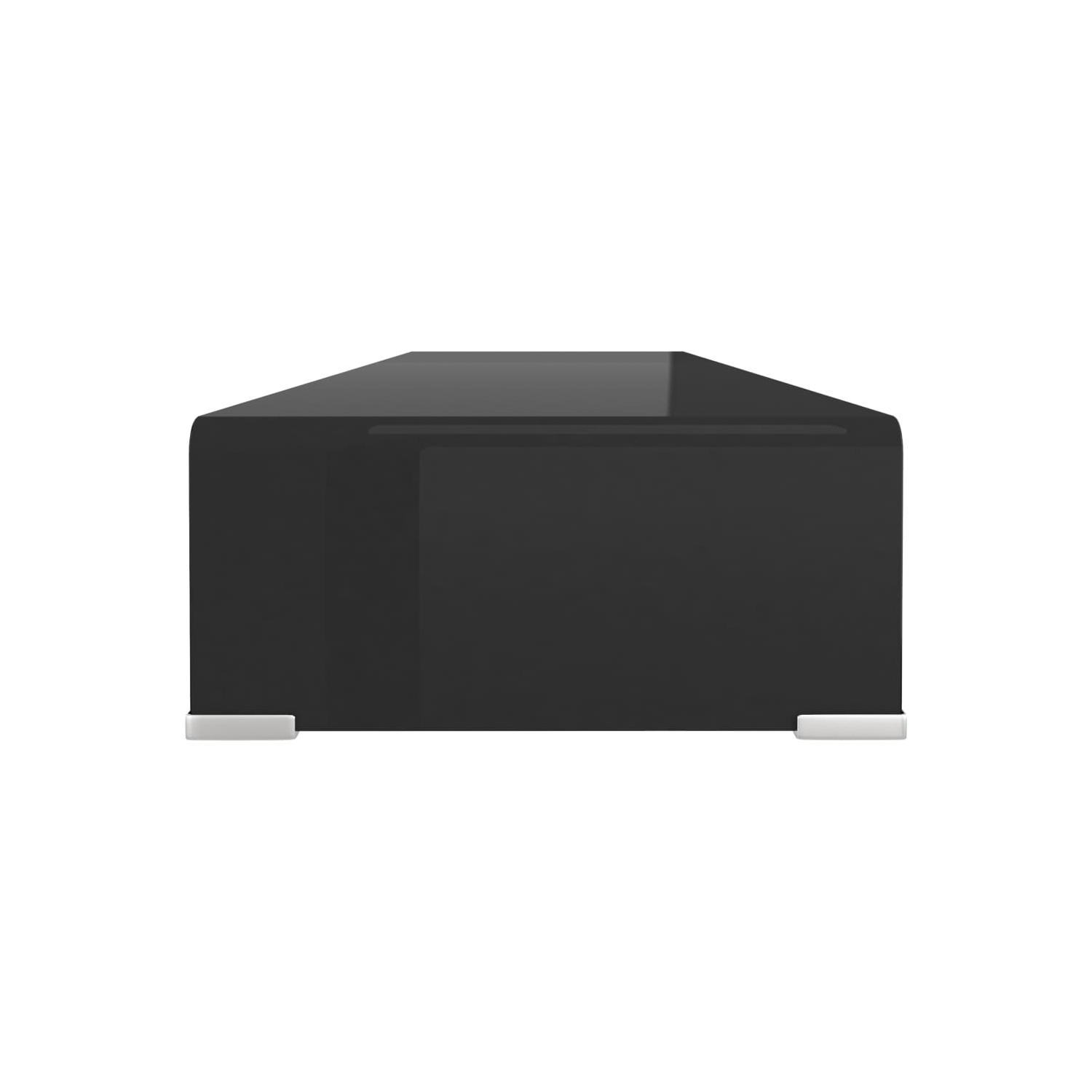 vidaXL TV Stand / Monitor Riser Glass Black 39.4"x11.8"x5.1"