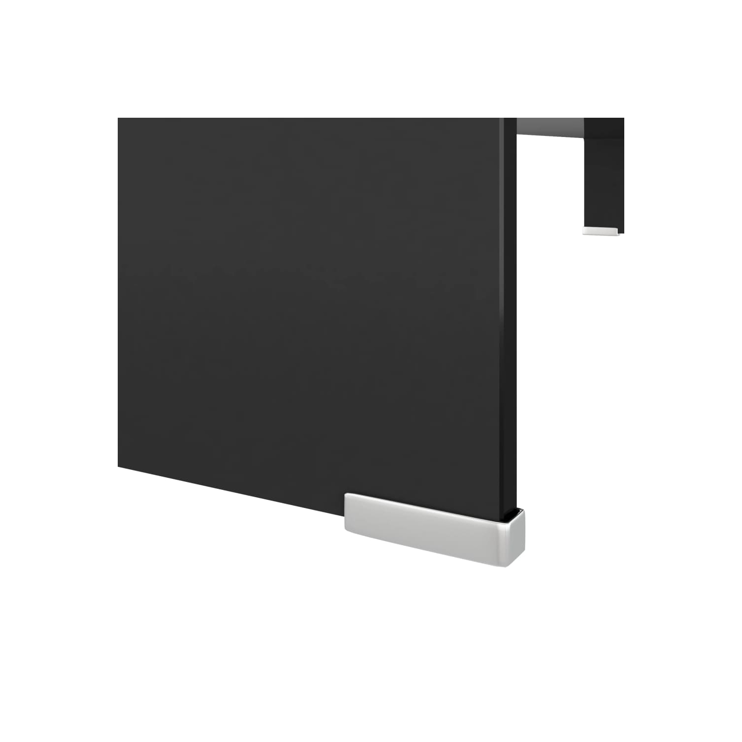 vidaXL TV Stand / Monitor Riser Glass Black 39.4"x11.8"x5.1"