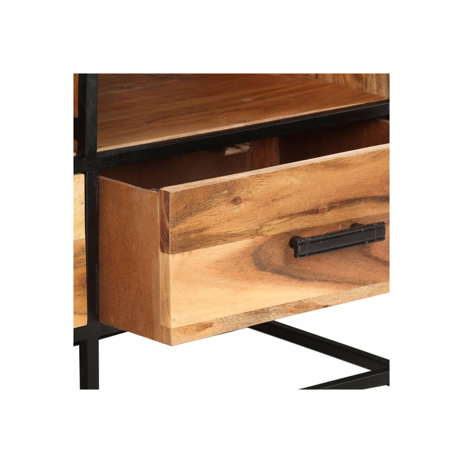vidaXL TV Cabinet 43.3"x11.8"x17.7" Solid Acacia Wood
