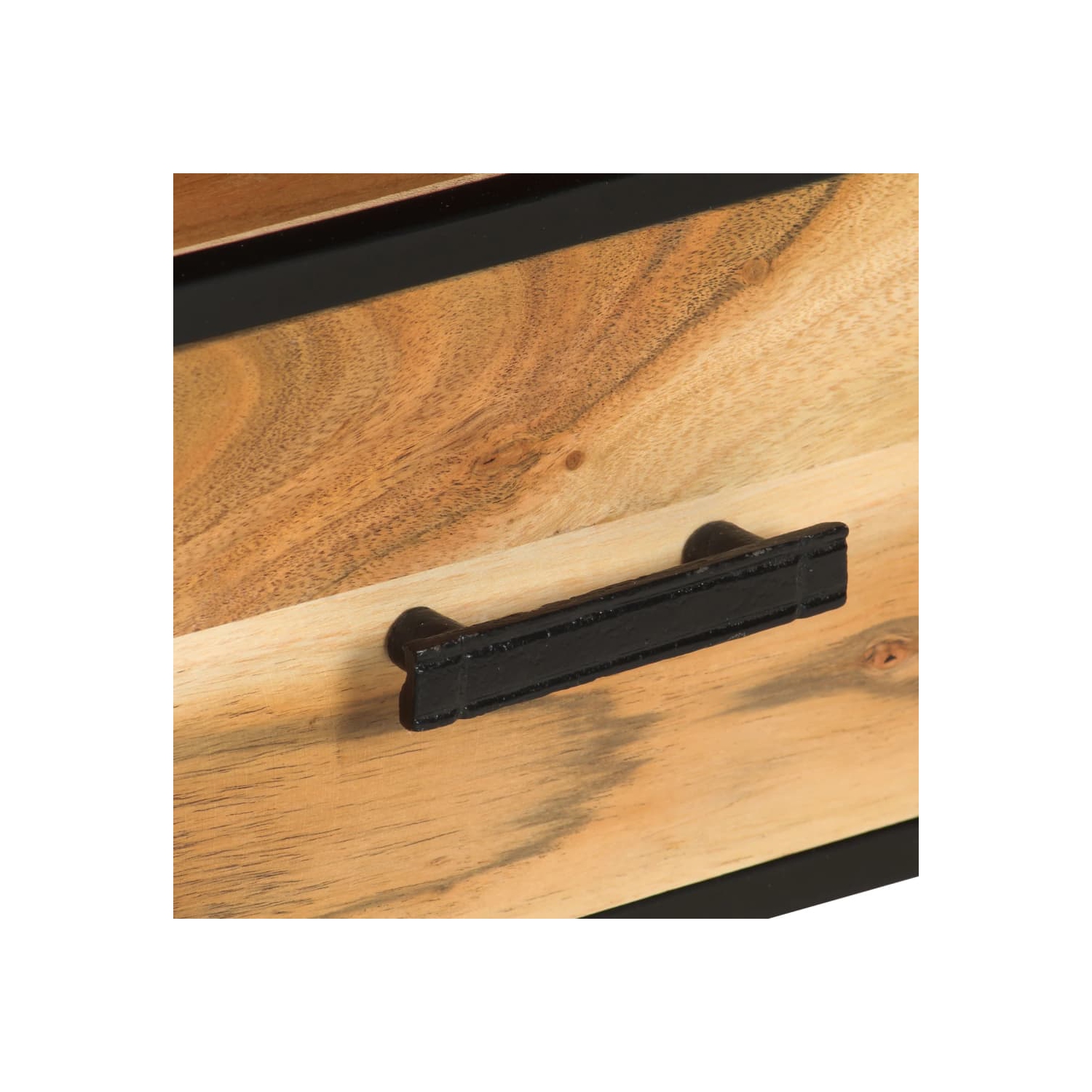 vidaXL TV Cabinet 43.3"x11.8"x17.7" Solid Acacia Wood