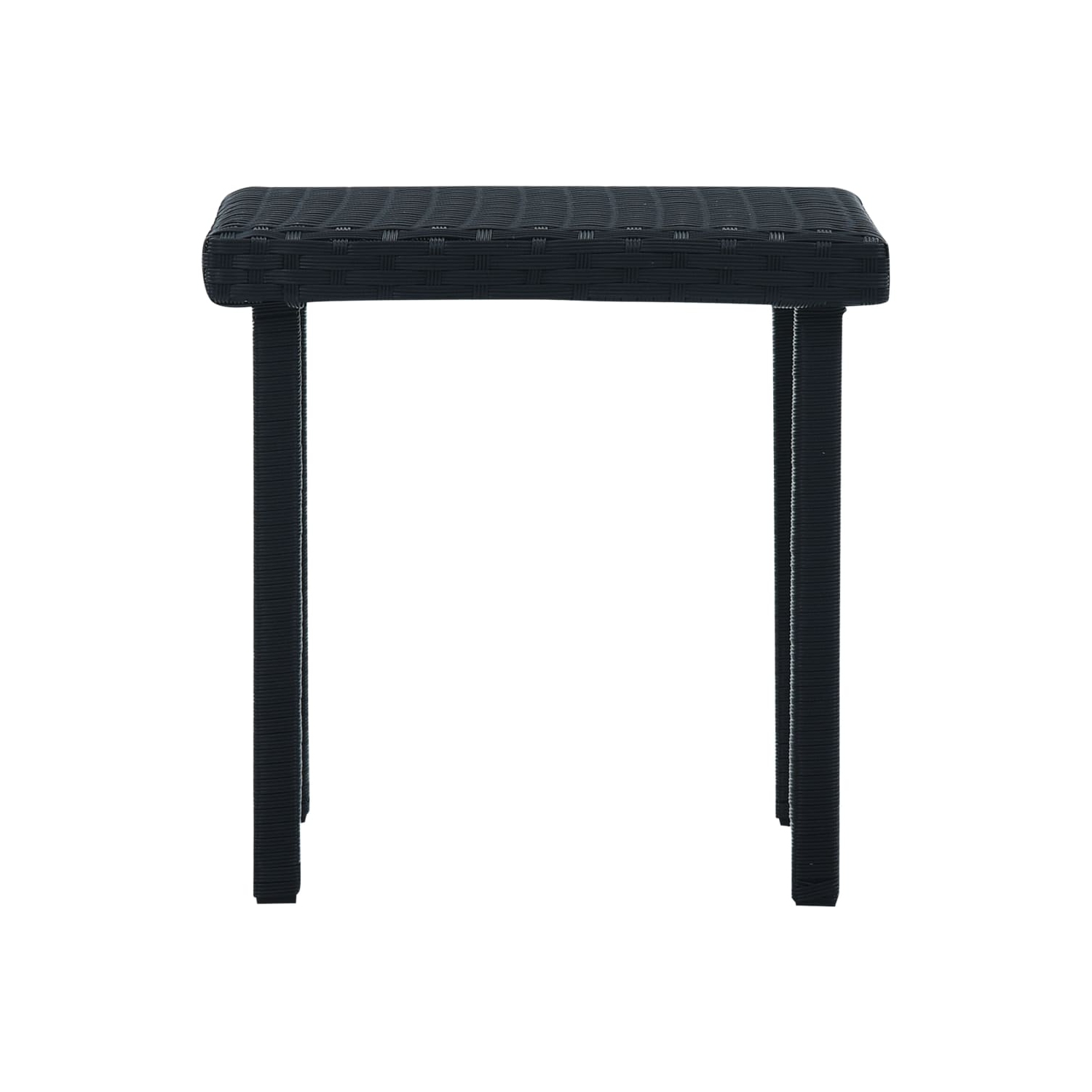 Table à thé de terrasse VidaXL, noir, poly rotin, 15.7 x 15,7 x 15,7 po