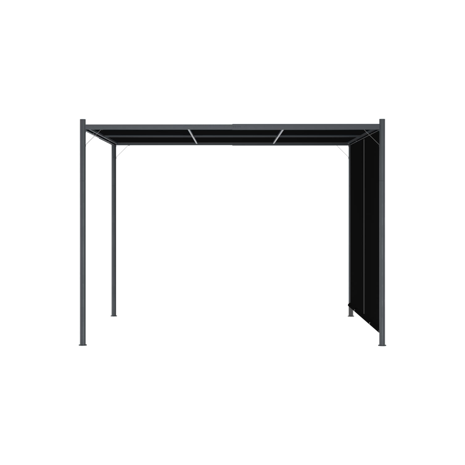 Pergola de jardin avec toit rétractable VidaXL de 118.1 x 118.1 po Anthracite