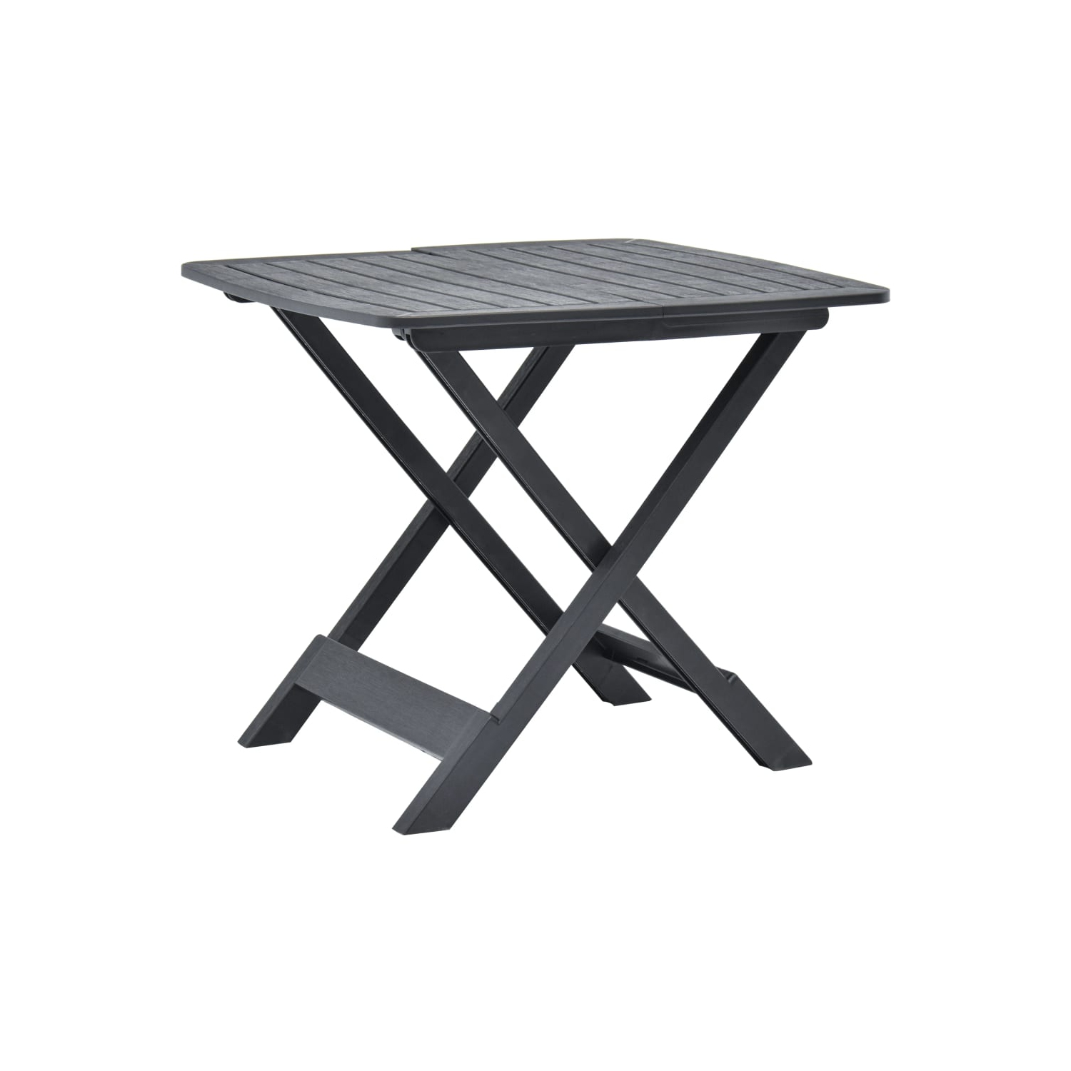 Table de jardin pliante anthracite VidaXL en plastique de 79 x 72 x 70 po