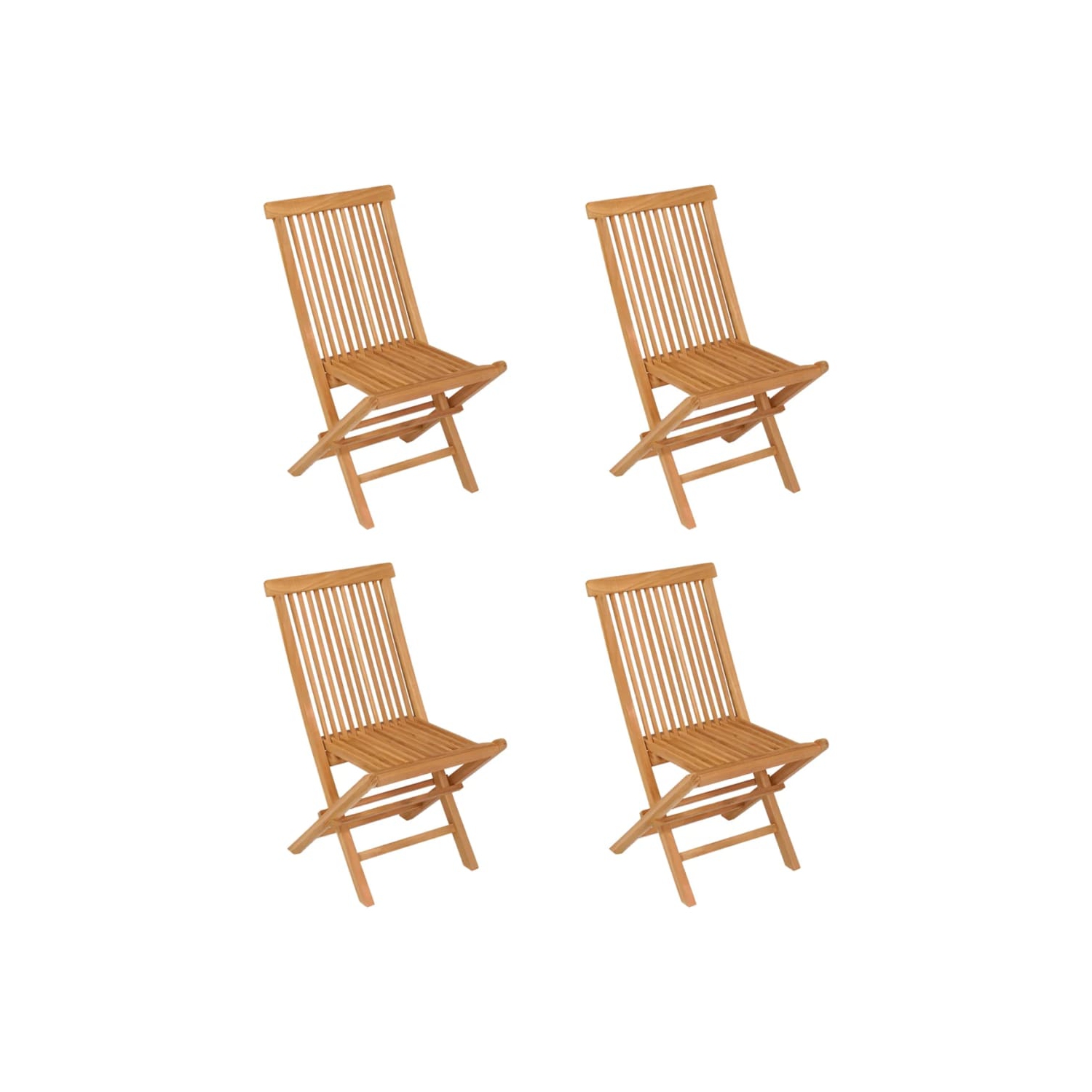 vidaXL 5 Piece Patio Dining Set Solid Teak Wood