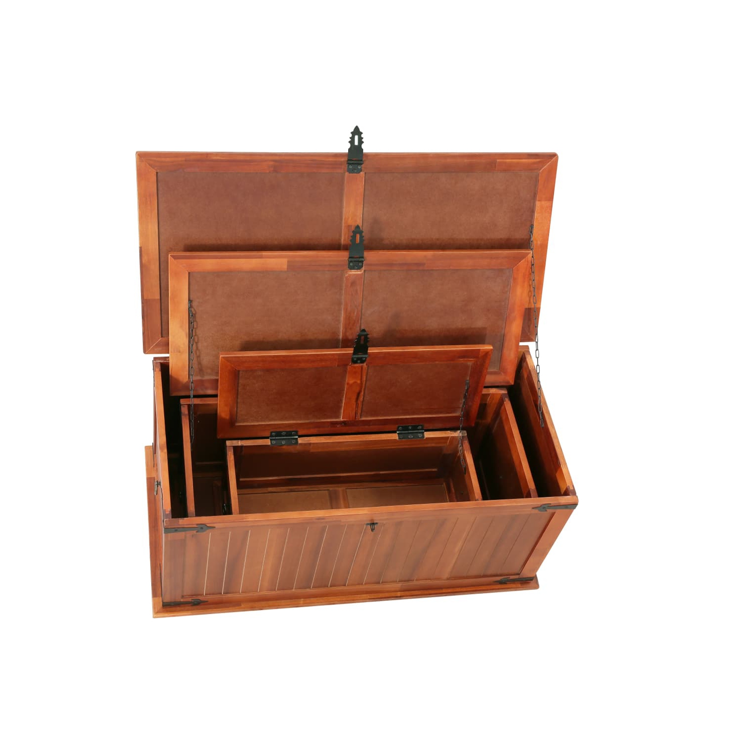 vidaXL Storage Chests 3 pcs Solid Acacia Wood