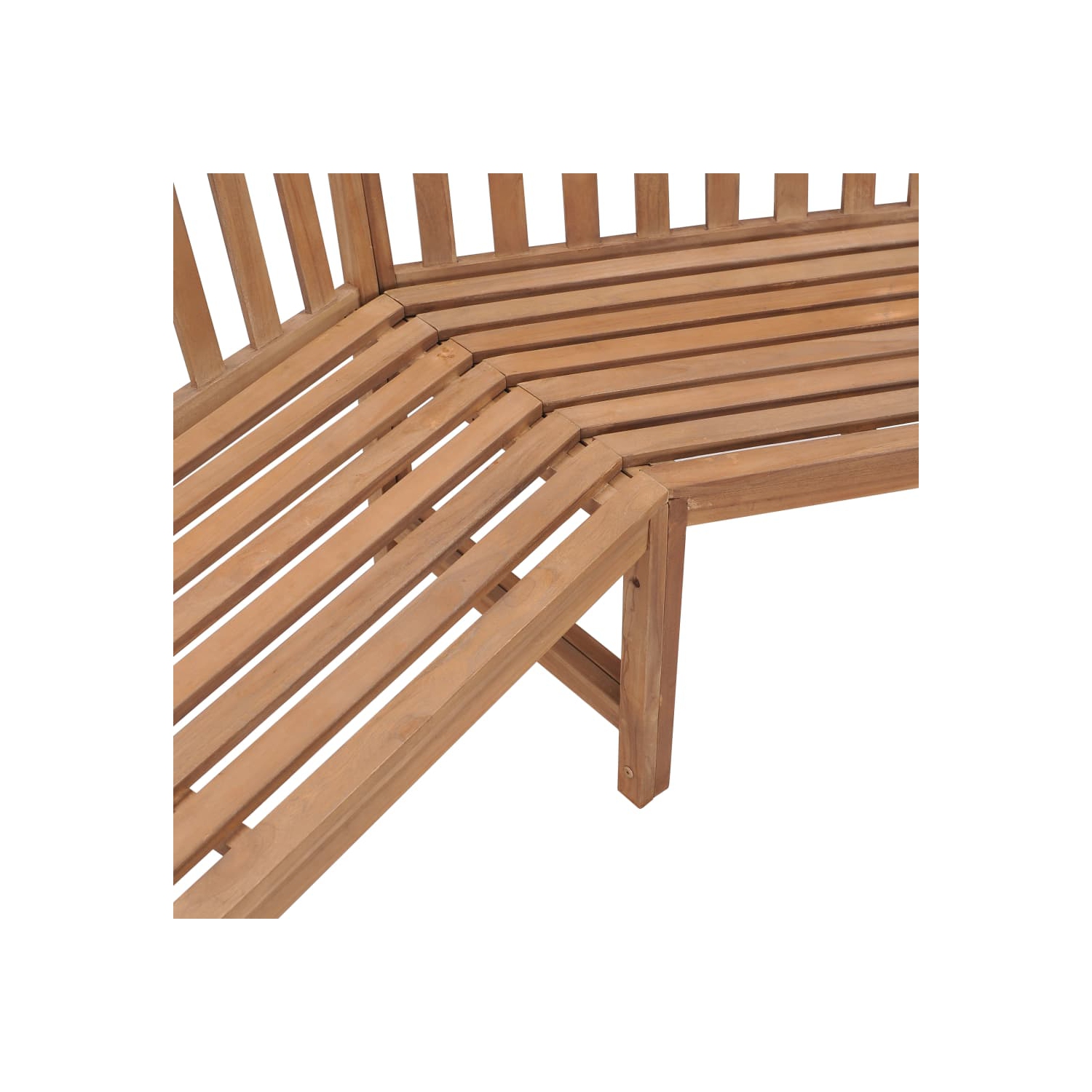 vidaXL Patio Corner Bench 72.8"x72.8"x35.4" Solid Teak Wood