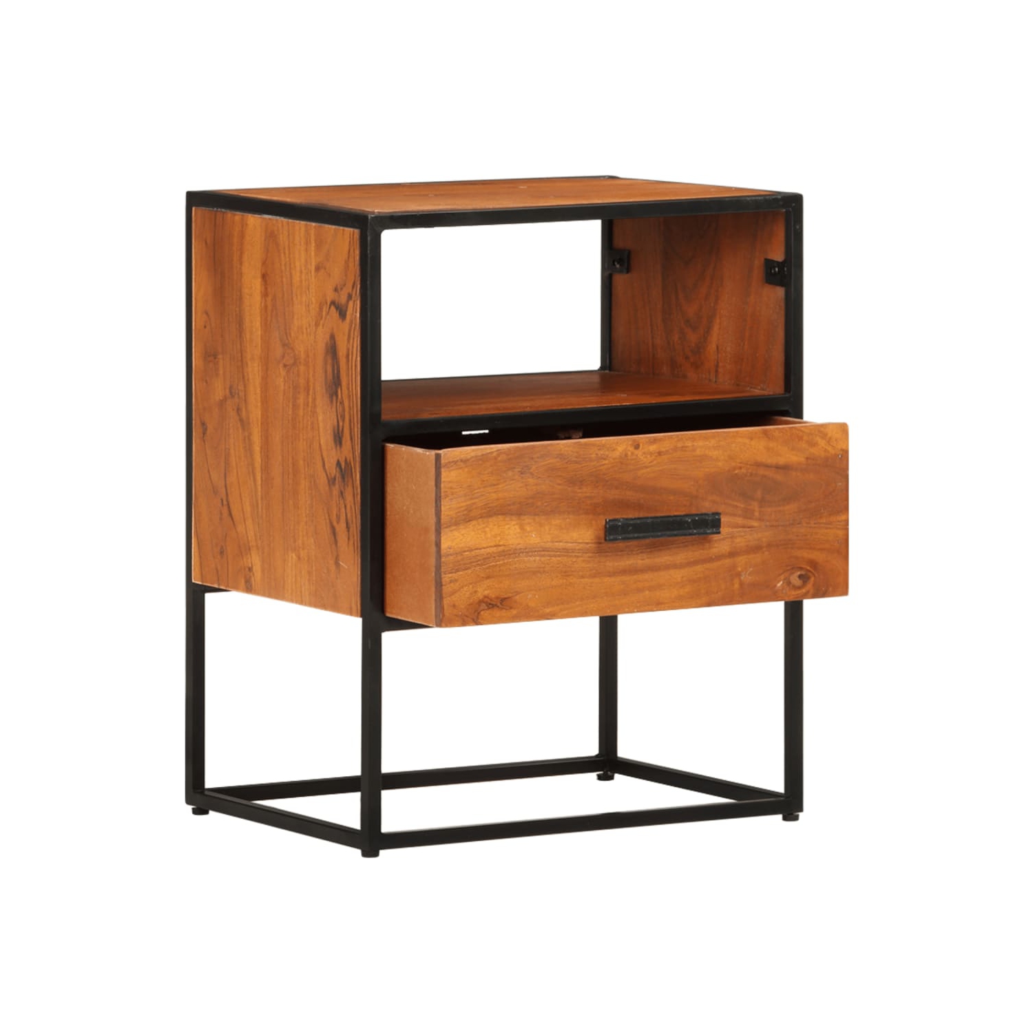 vidaXL Bed Cabinet 15.7"x11.8"x19.7" Solid Acacia Wood