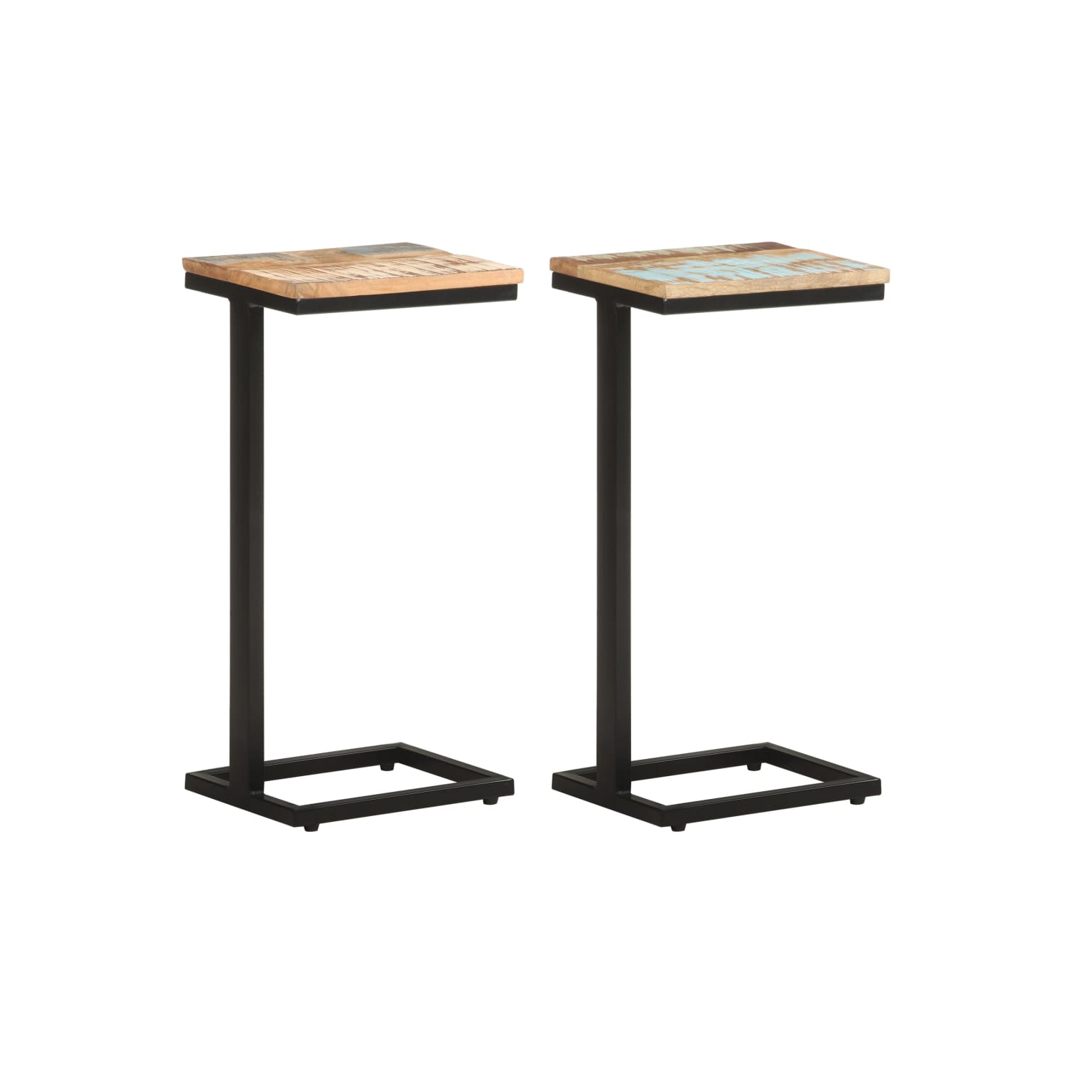vidaXL Side Tables 2 pcs 12.4"x9.6"x25.4" Solid Reclaimed Wood
