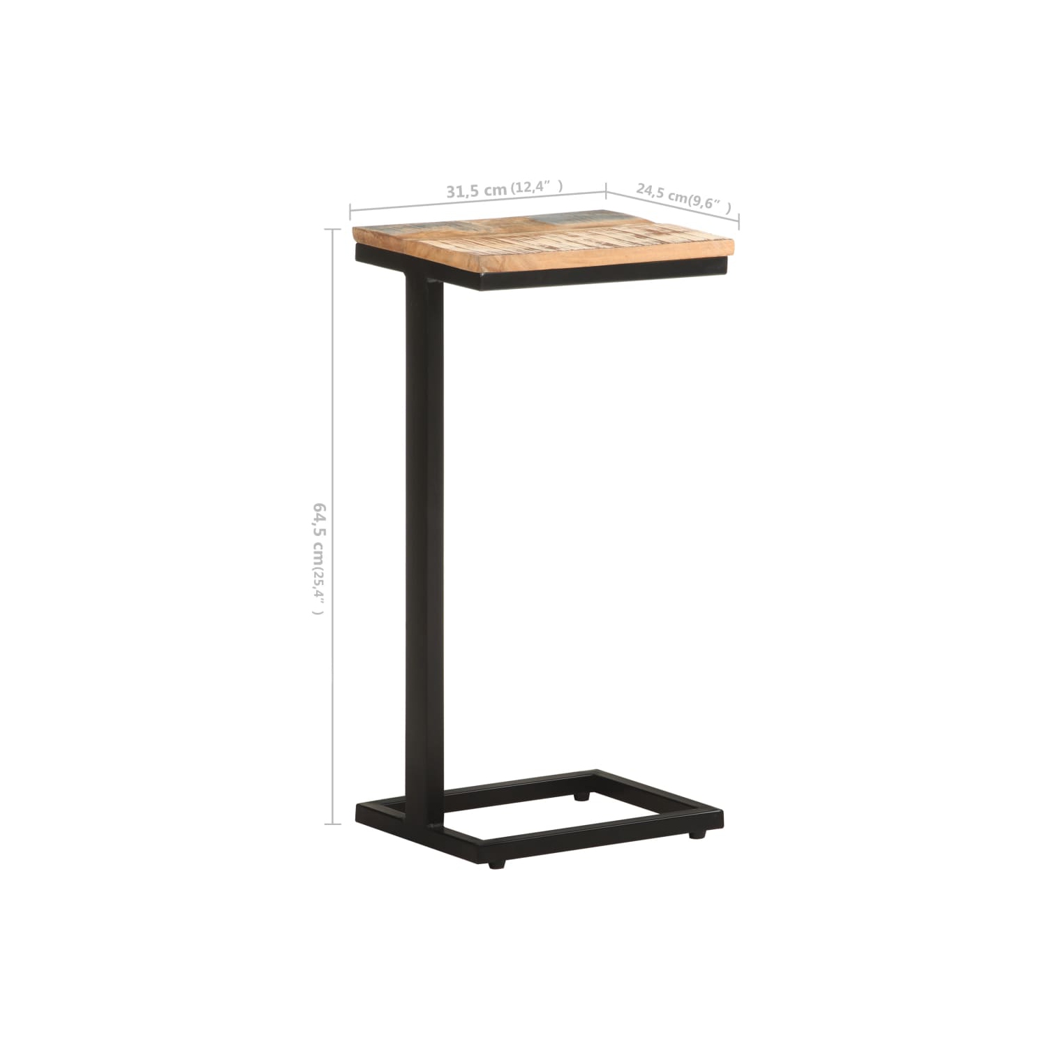 vidaXL Side Tables 2 pcs 12.4"x9.6"x25.4" Solid Reclaimed Wood