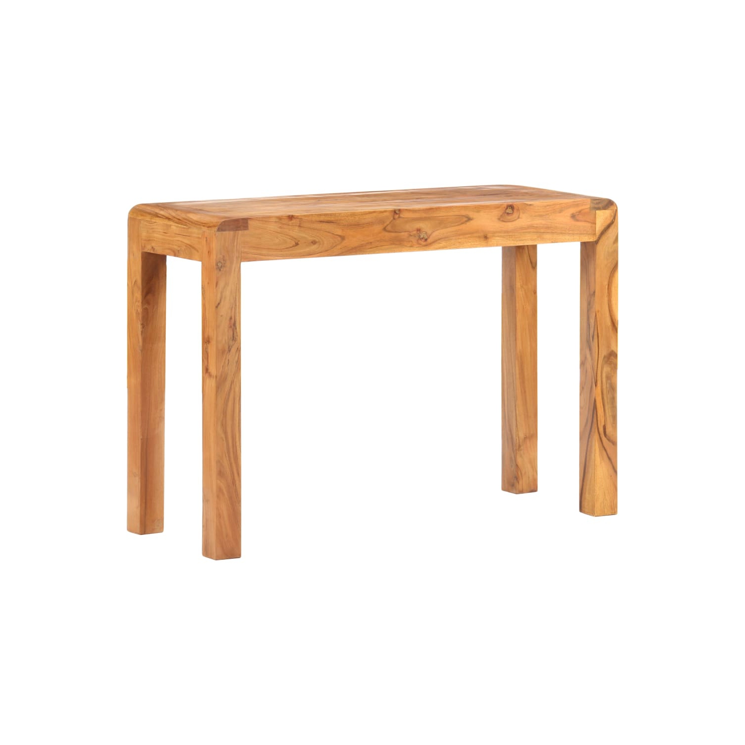 vidaXL Console Table 43.3"x15.7"x29.9" Solid Acacia Wood in Sheesham Finish