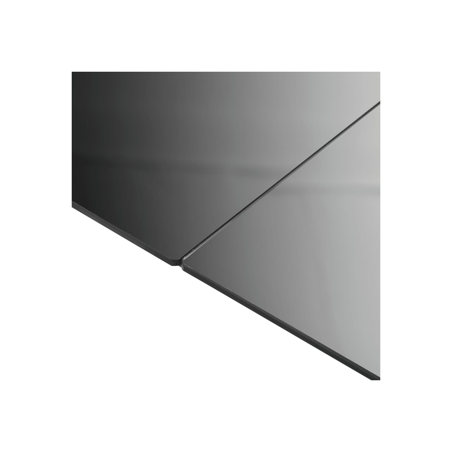 vidaXL Patio Table Black 59.1"x35.4"x29.1" Aluminium and Glass