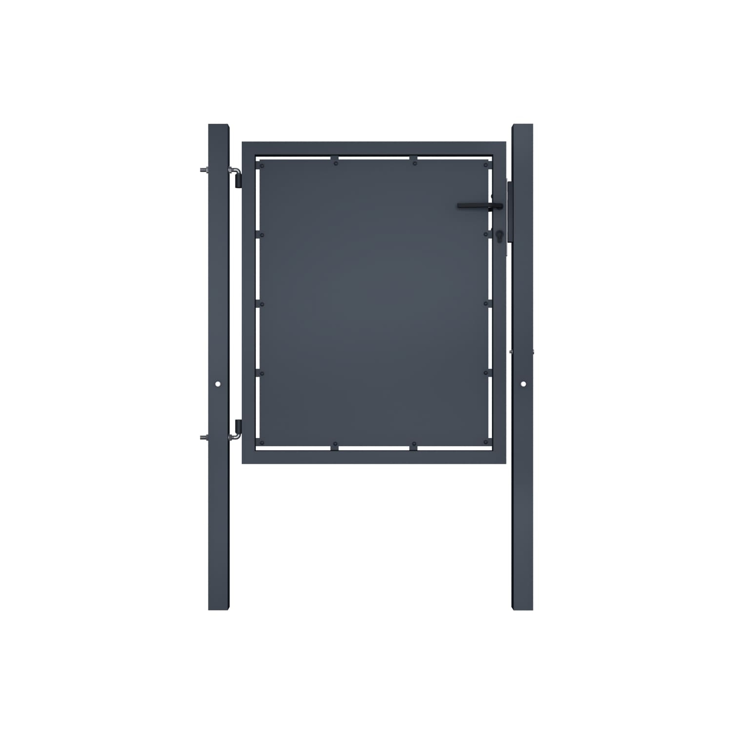 Porte de jardin en acier VidaXL de 39.4 x 39,4 po, anthracite