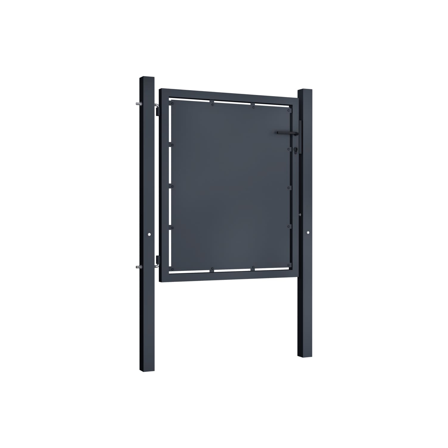 Porte de jardin en acier VidaXL de 39.4 x 39,4 po, anthracite