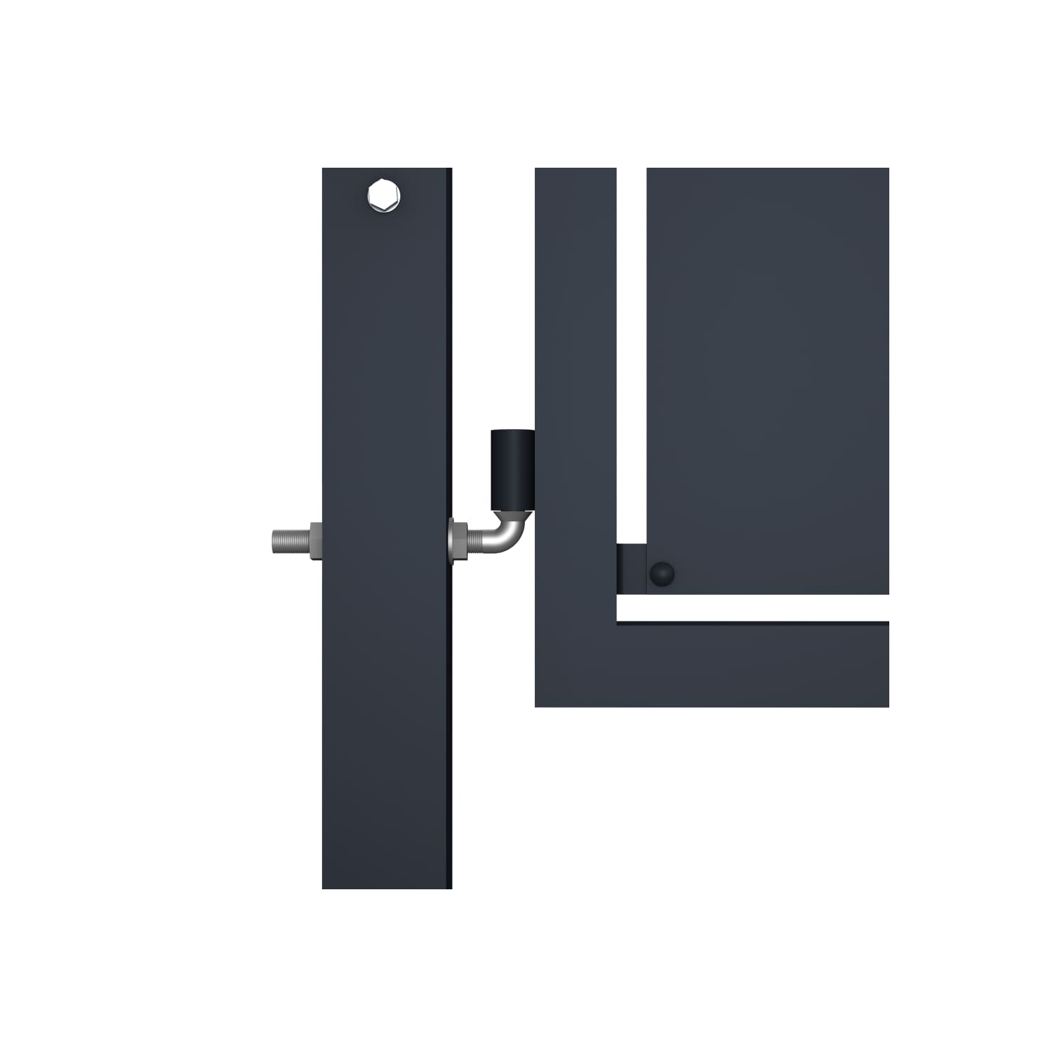 Porte de jardin en acier VidaXL de 39.4 x 39,4 po, anthracite