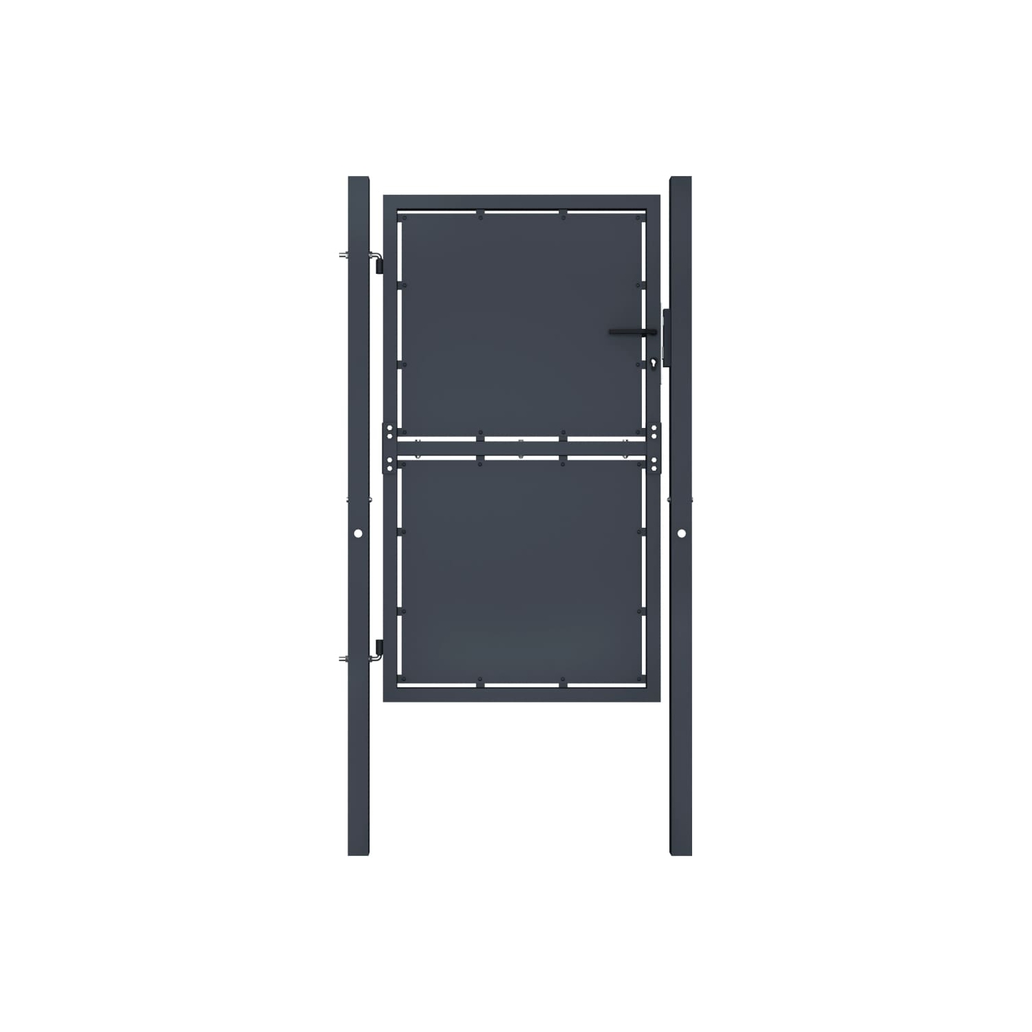 Porte de jardin en acier VidaXL de 39.4 x 59.1 po, anthracite