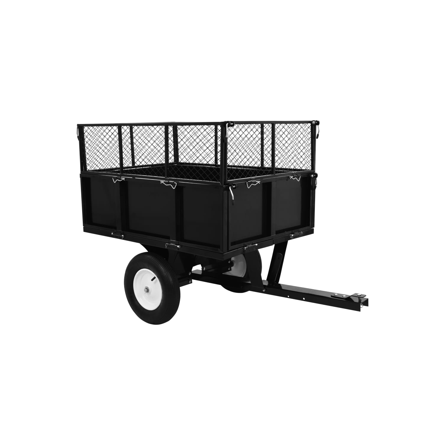 vidaXL Tipping Trailer for Lawn Mower 661.4 lb Load
