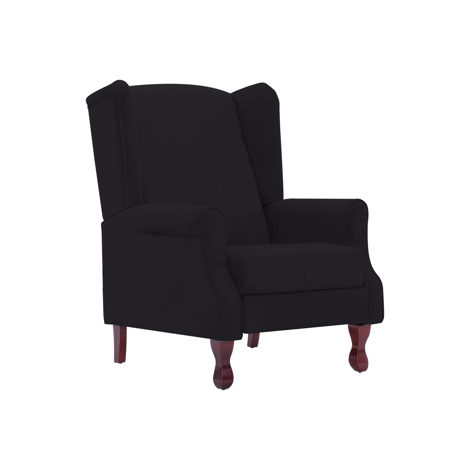 Fauteuil inclinable VidaXL en tissu noir