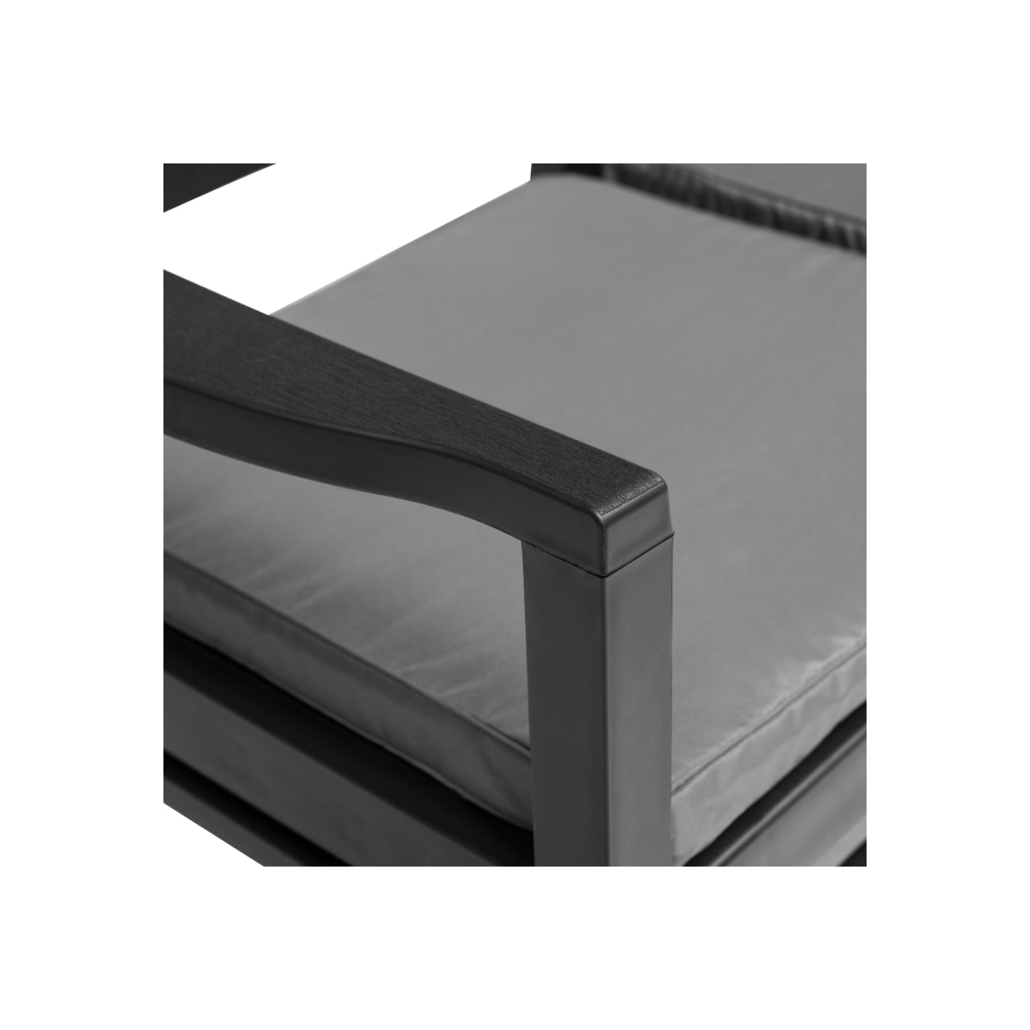 Banc de jardin à 2 sièges avec coussins de 52.4 po Anthracite