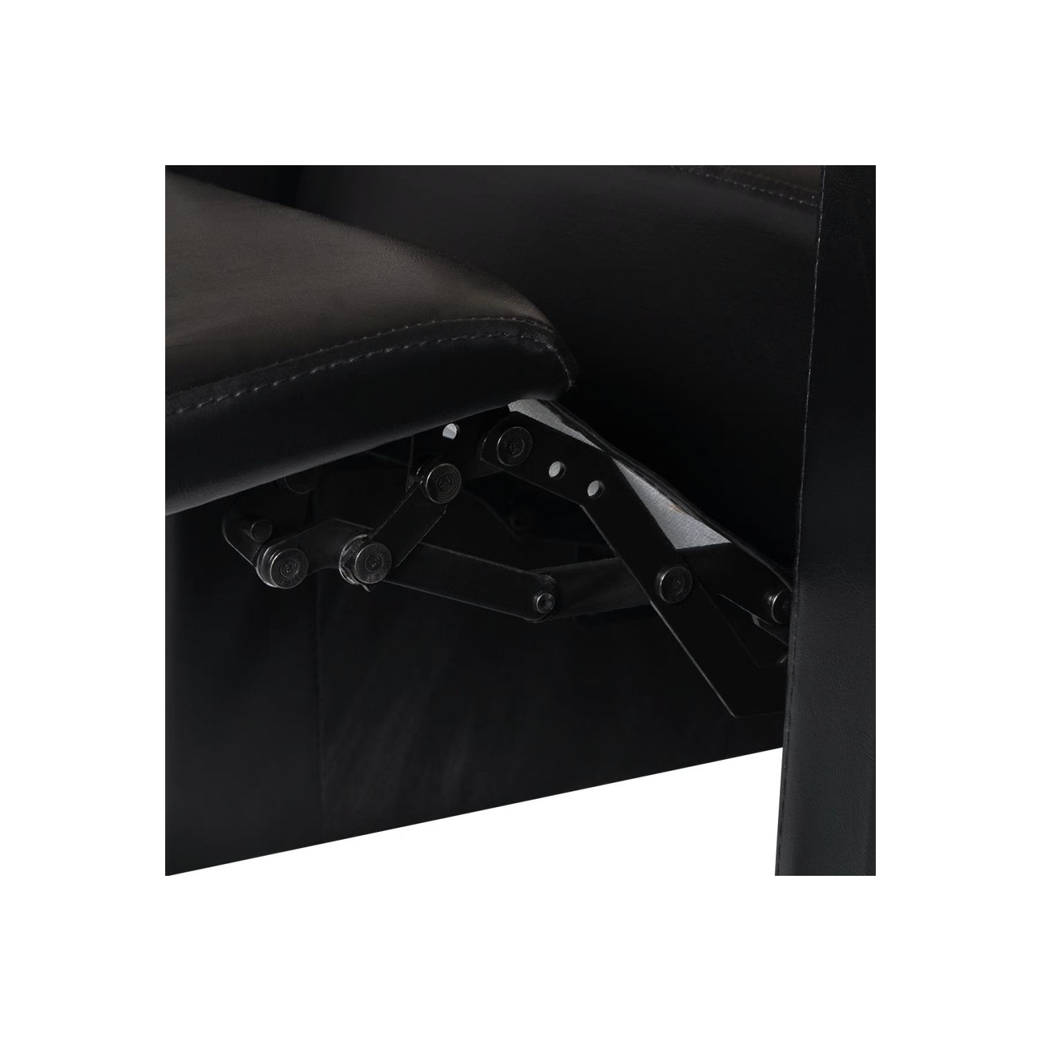 Canapé inclinable 3 places en similicuir noir de cinéma maison VividaXL