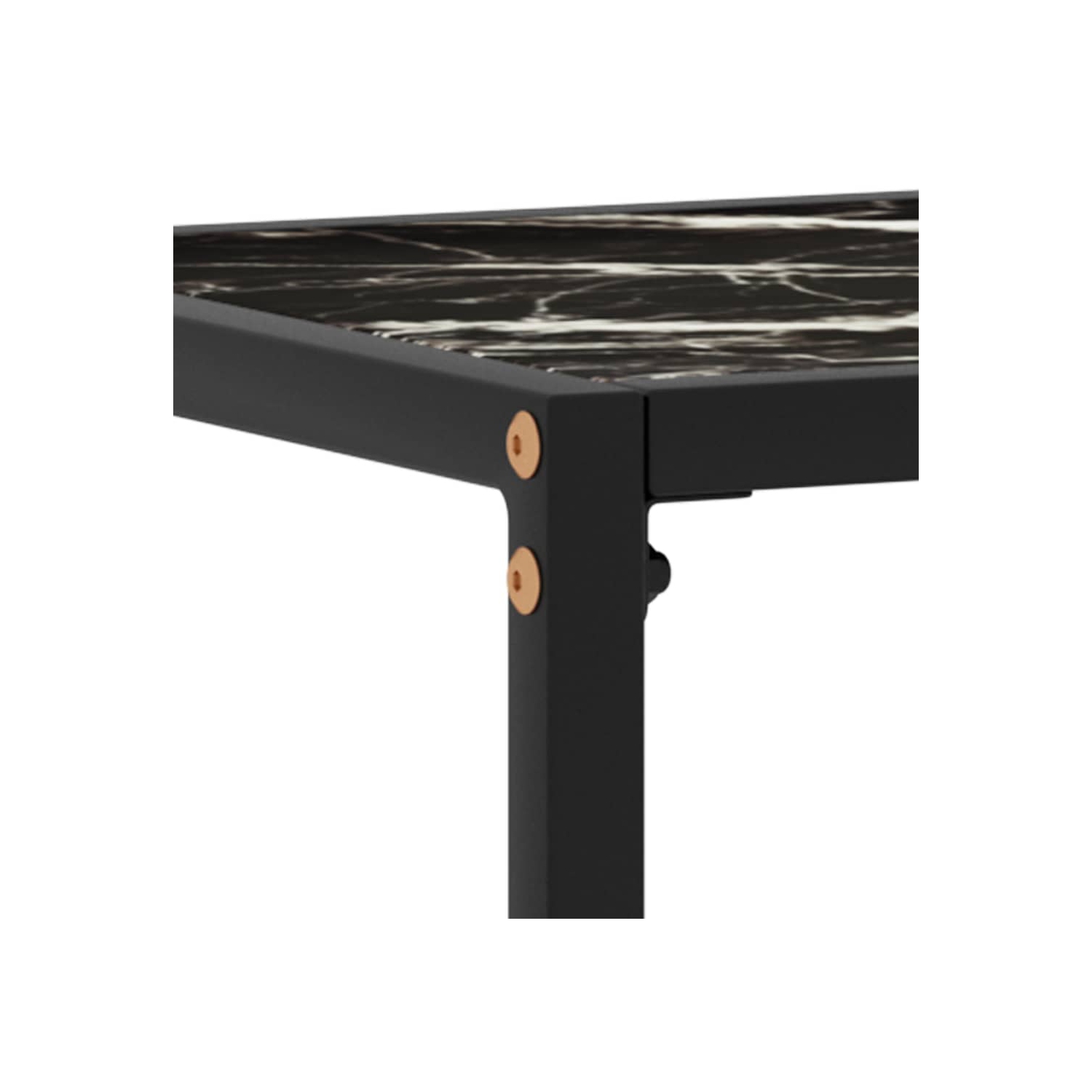 vidaXL Console Table Black 31.5"x13.8"x29.5" Tempered Glass