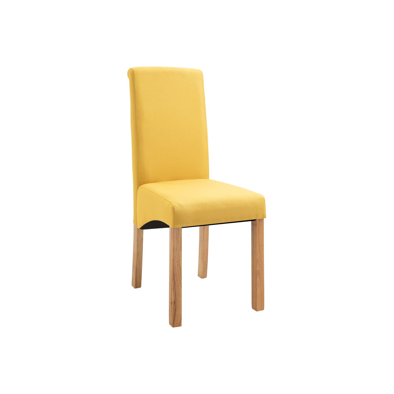 vidaXL Dining Chairs 4 pcs Yellow Fabric