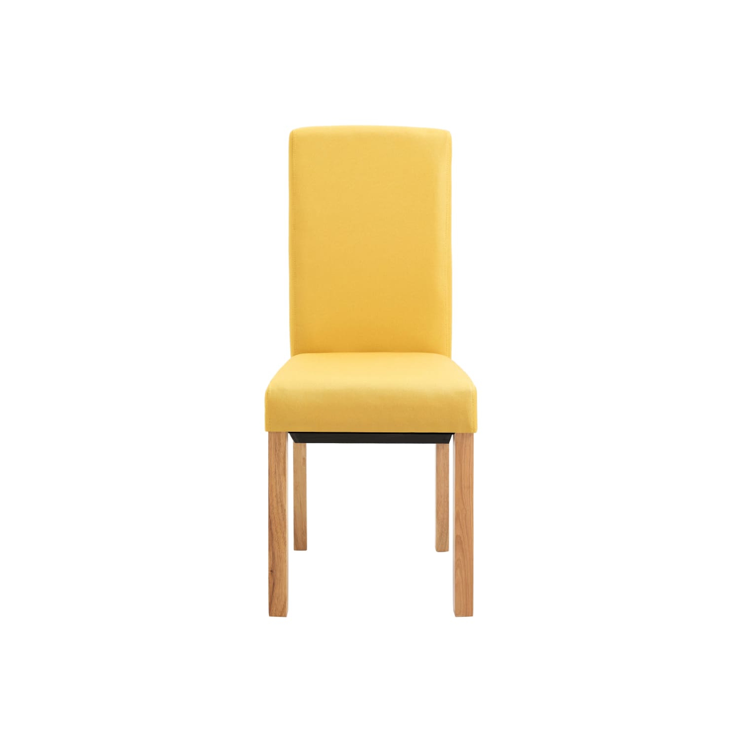 vidaXL Dining Chairs 4 pcs Yellow Fabric