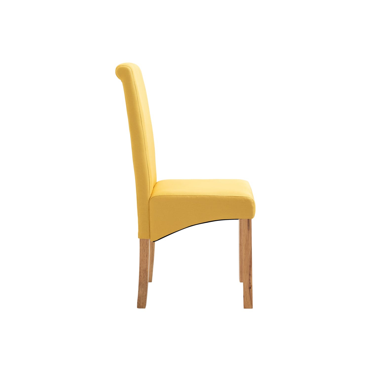 vidaXL Dining Chairs 4 pcs Yellow Fabric