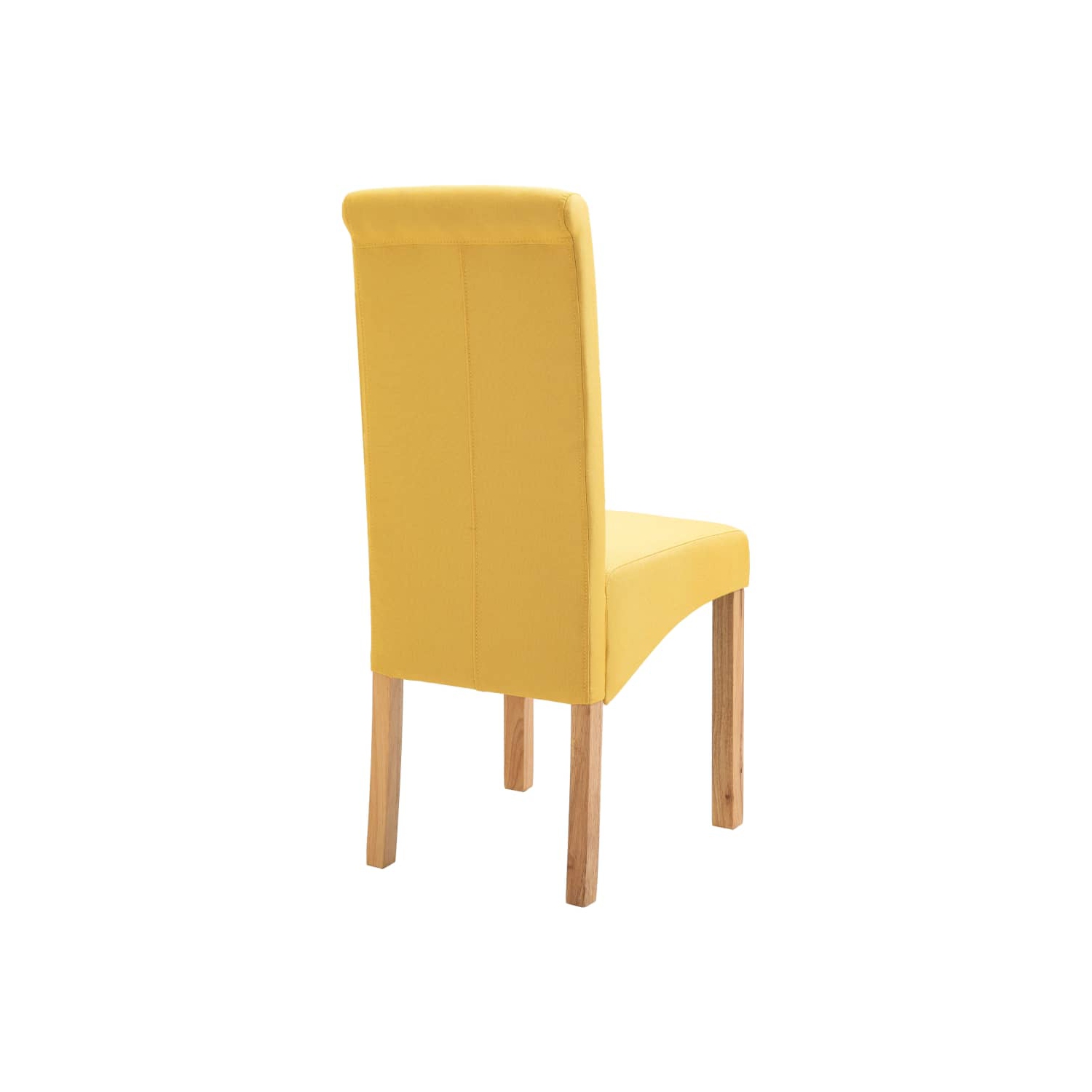vidaXL Dining Chairs 4 pcs Yellow Fabric
