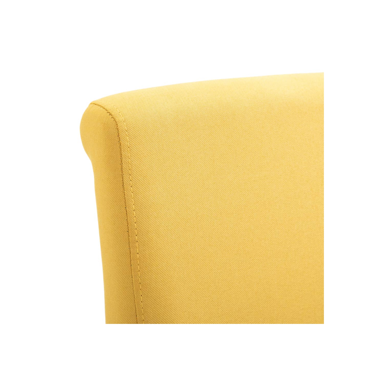 vidaXL Dining Chairs 4 pcs Yellow Fabric